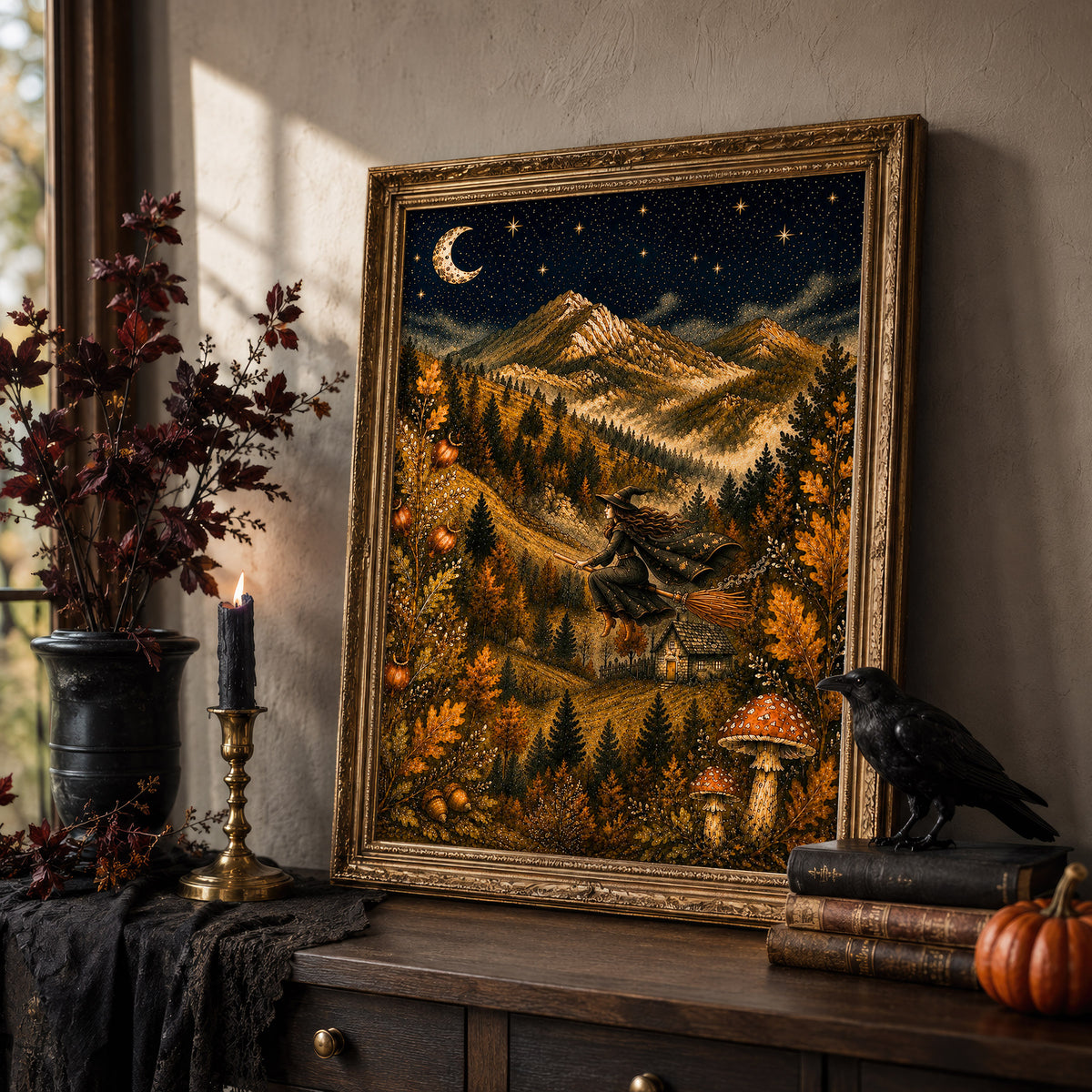 Flying Witch Art Print