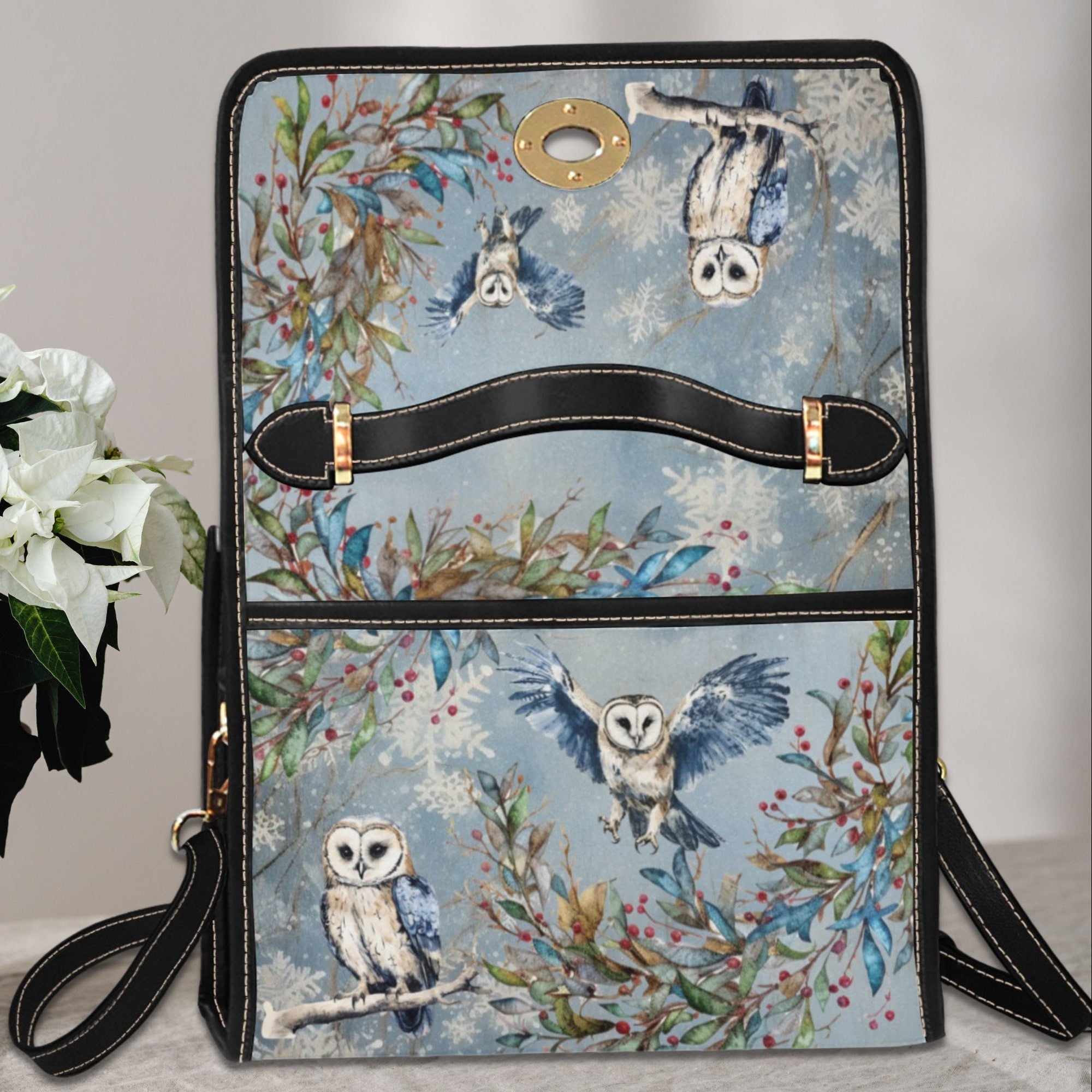 Winter Wood Satchel Bag