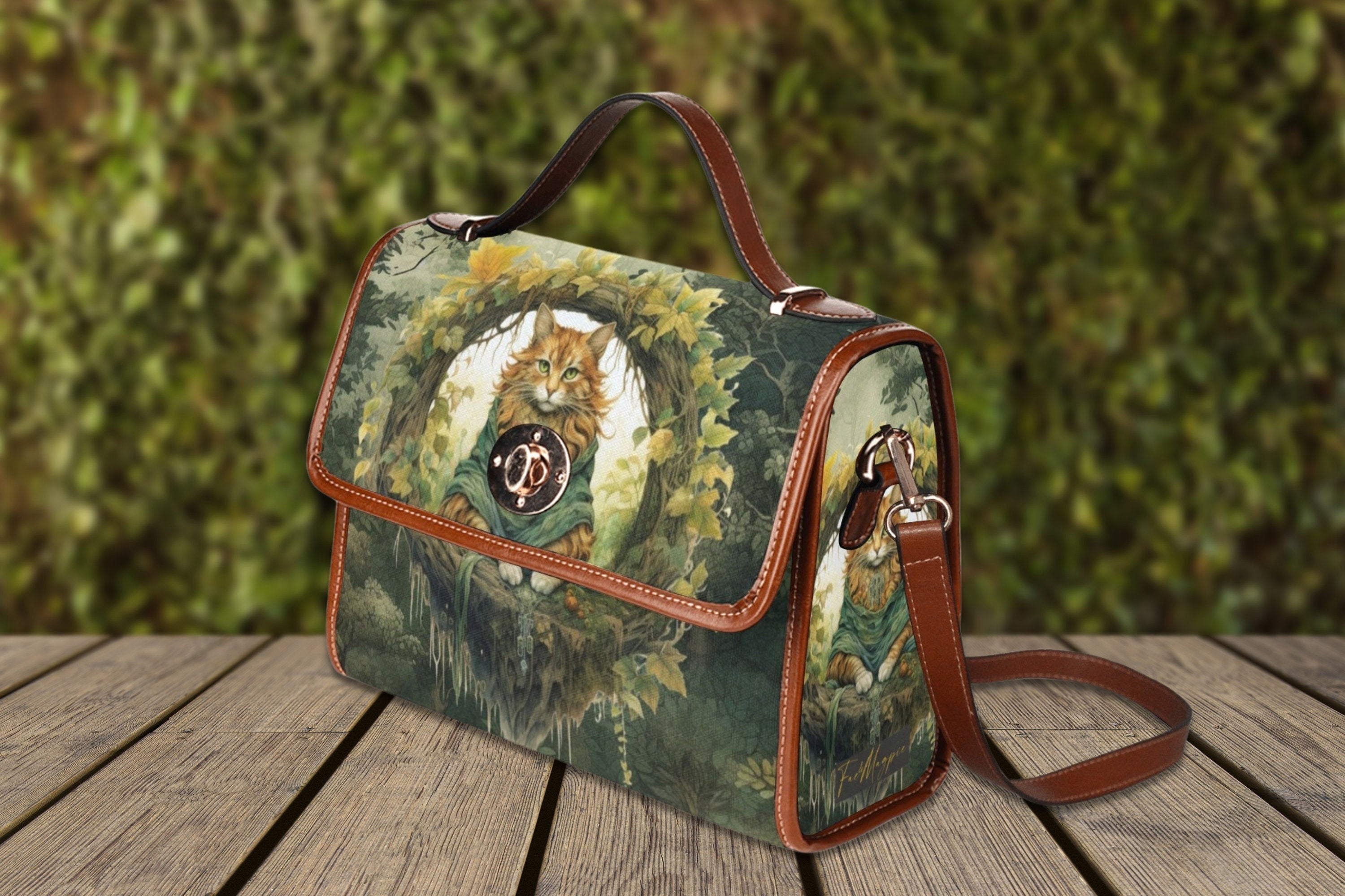 Forest Cat Satchel Bag