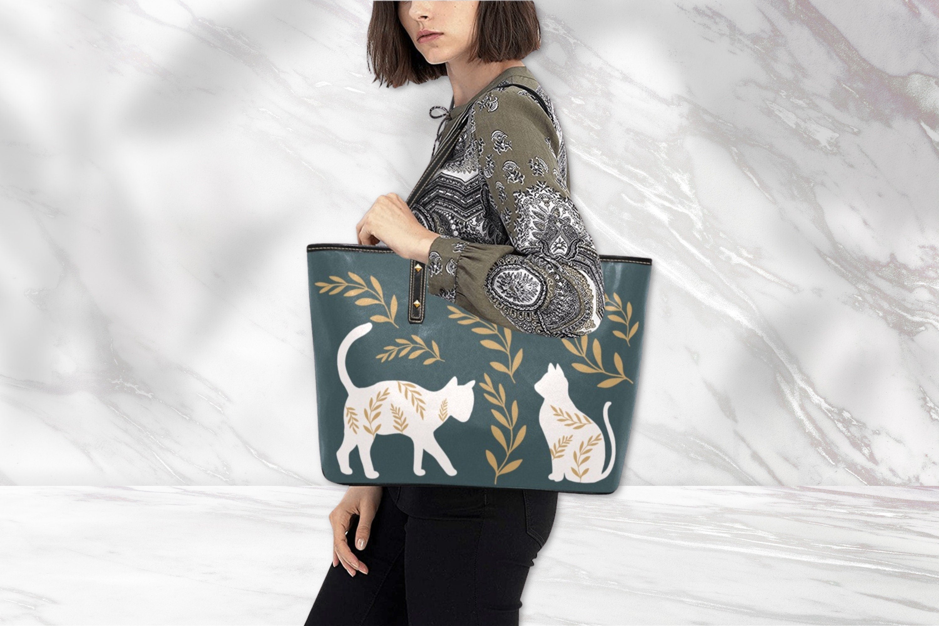 White Cats Shoulder Bag