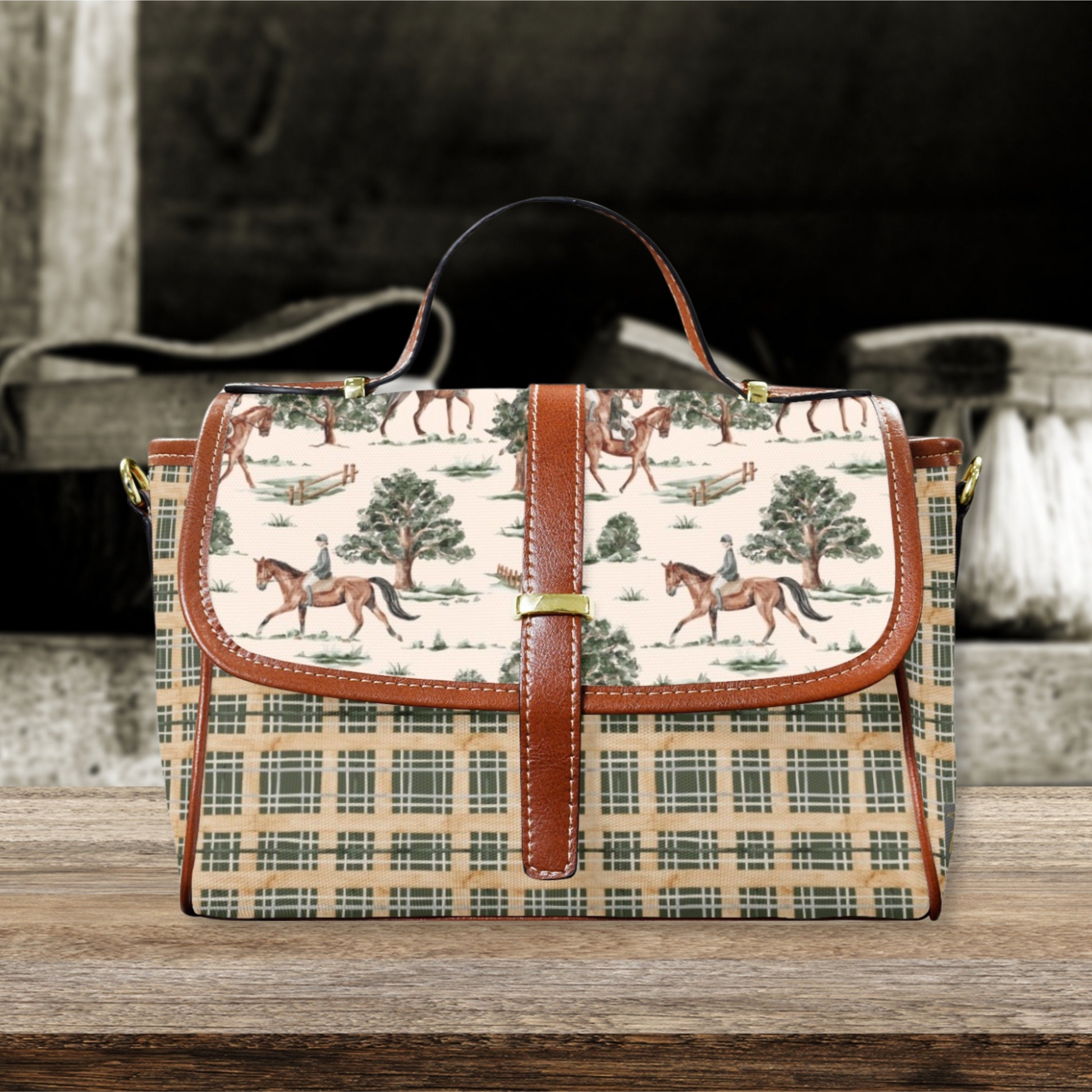 Equestrian Horses Satchel Bag
