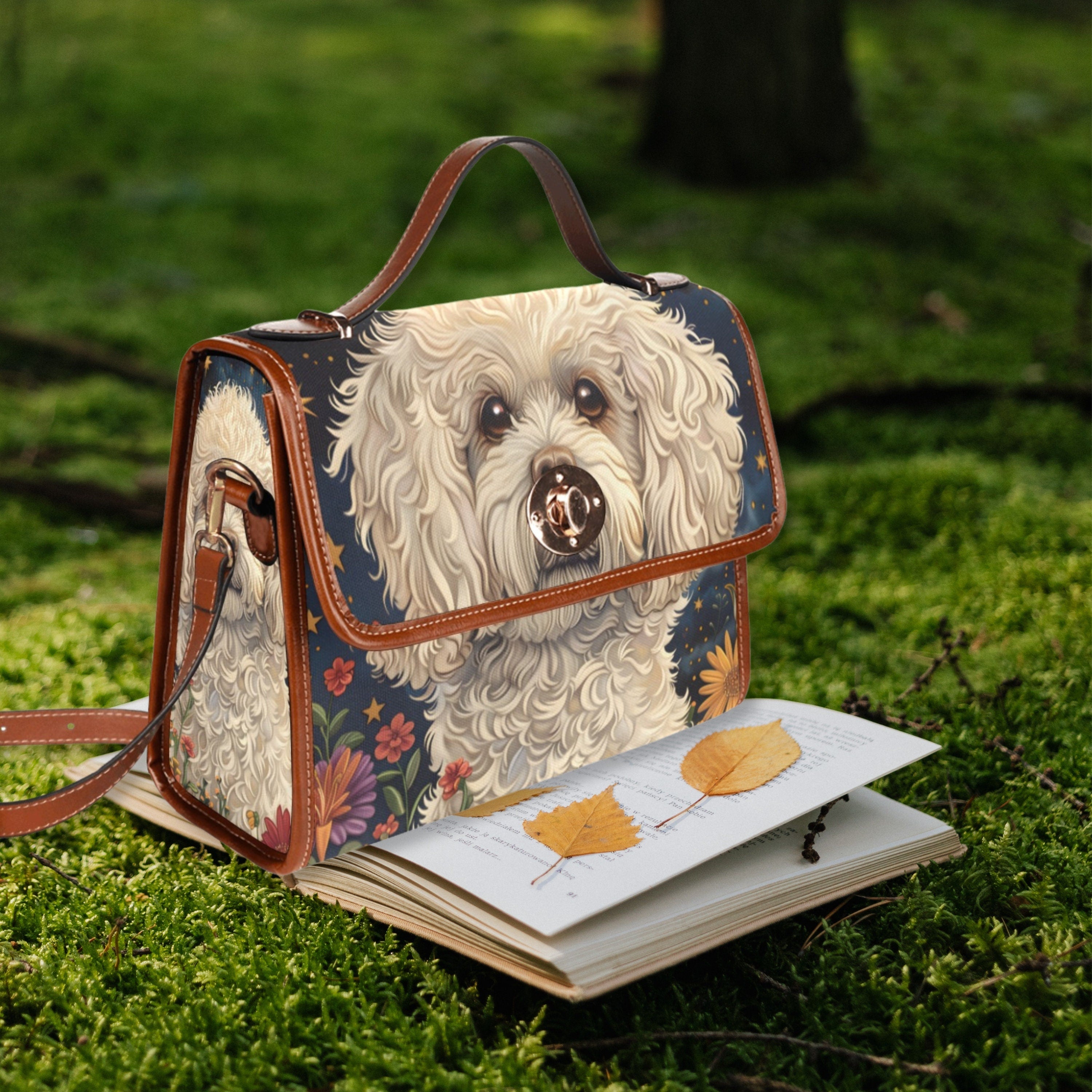 Bichon Frise Dog Satchel Bag