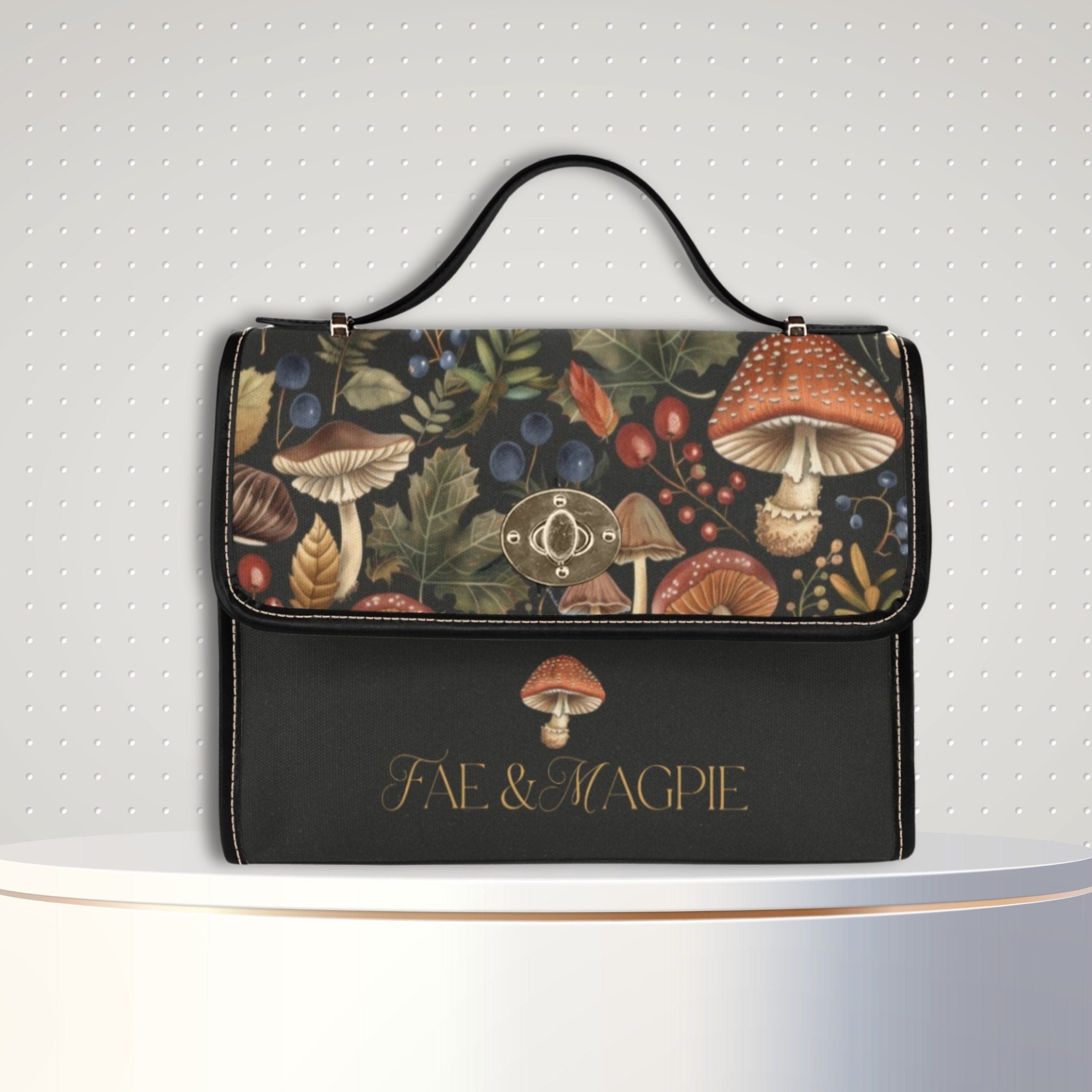 Forest Mushroom Satchel Bag