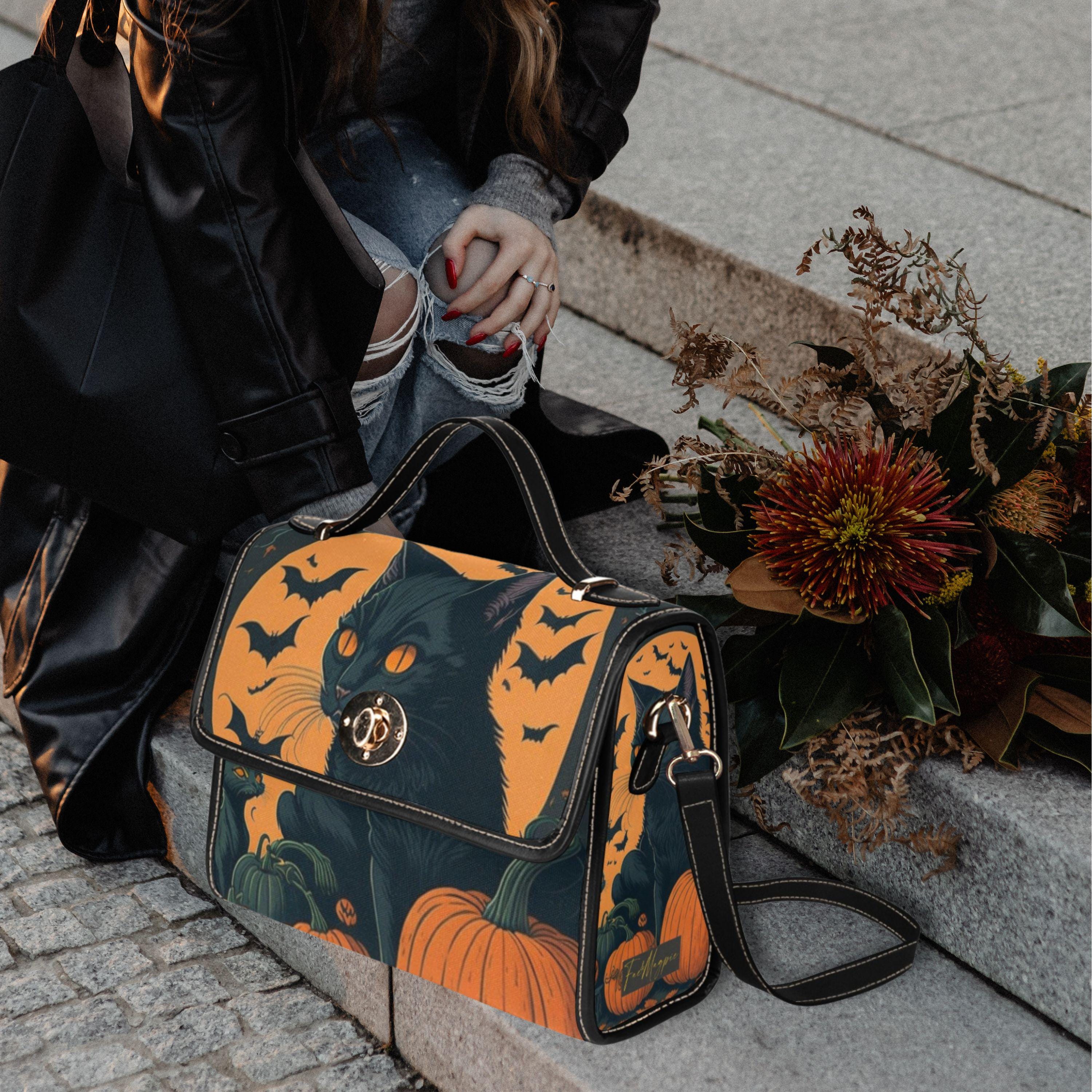 Halloween Cat Satchel Bag