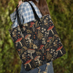 Mushrooms Faux Leather Tote Bag