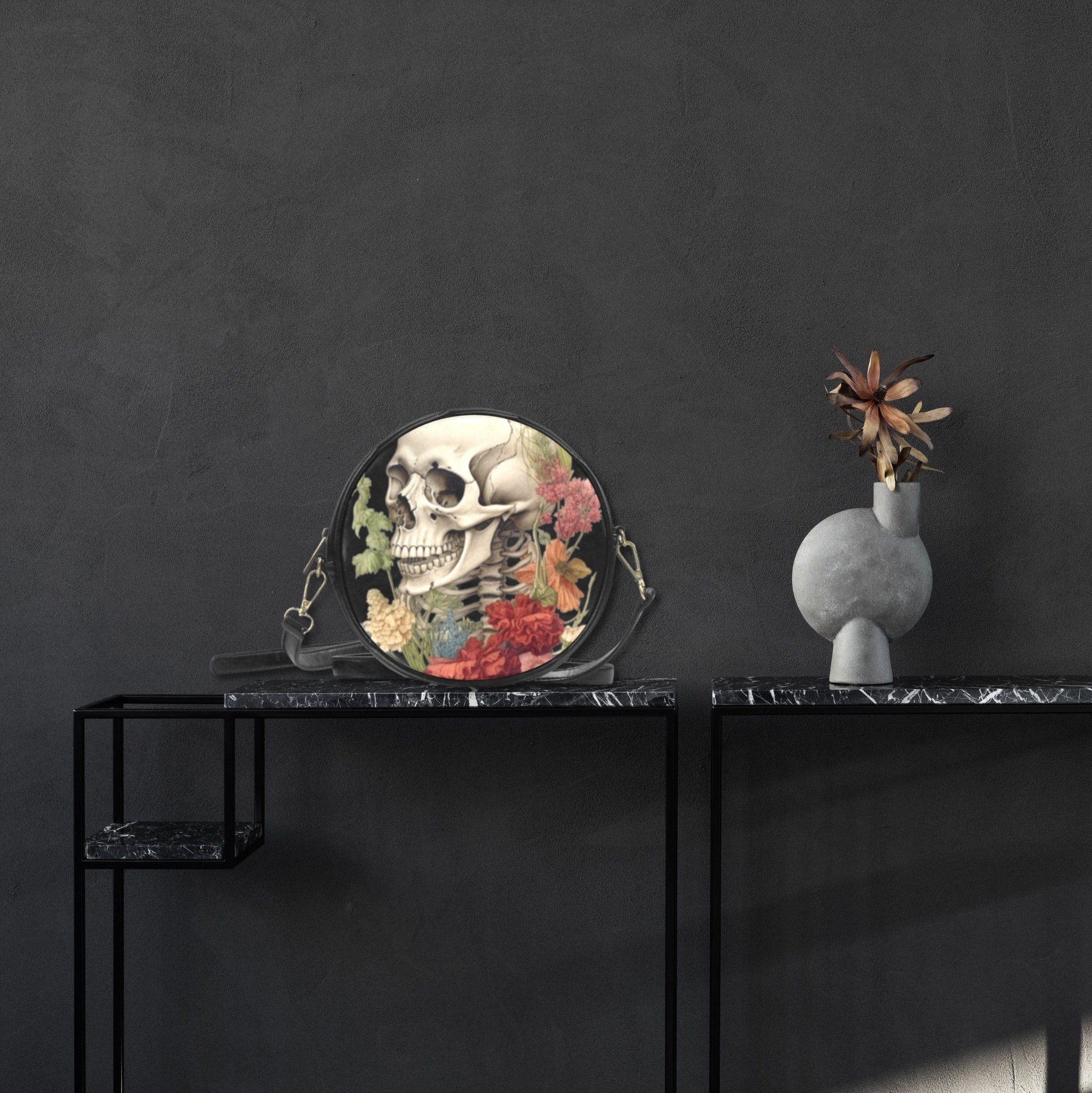 Skull Botany Drum Bag