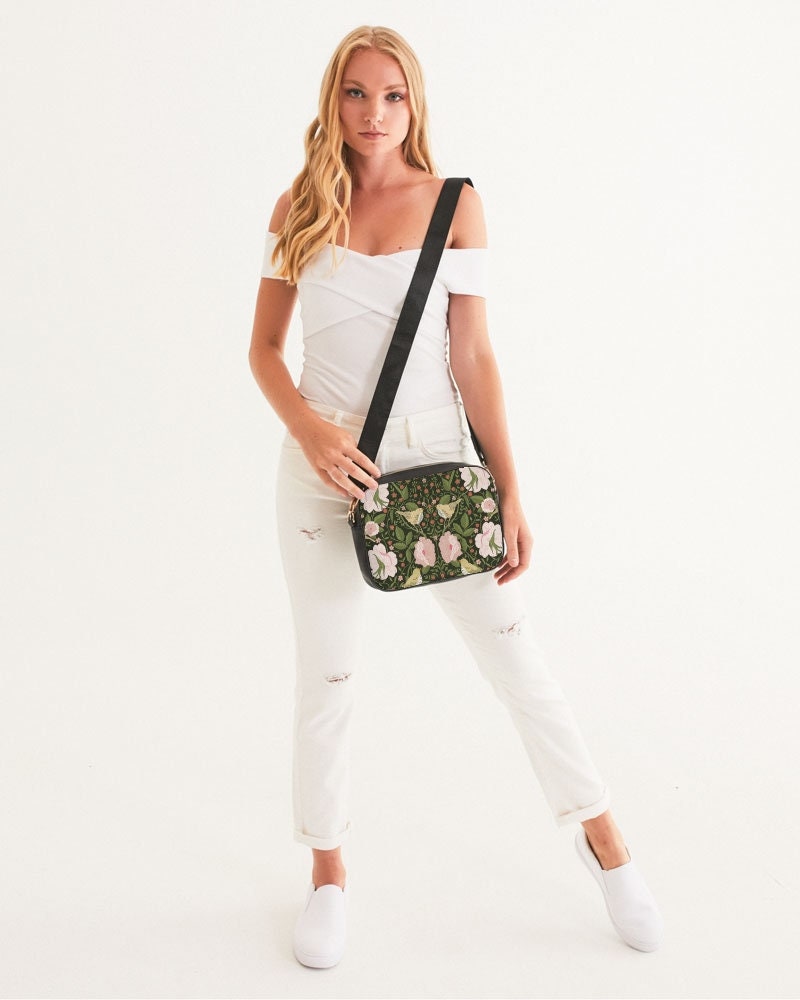 Birds and Flowers Crossbody Bag