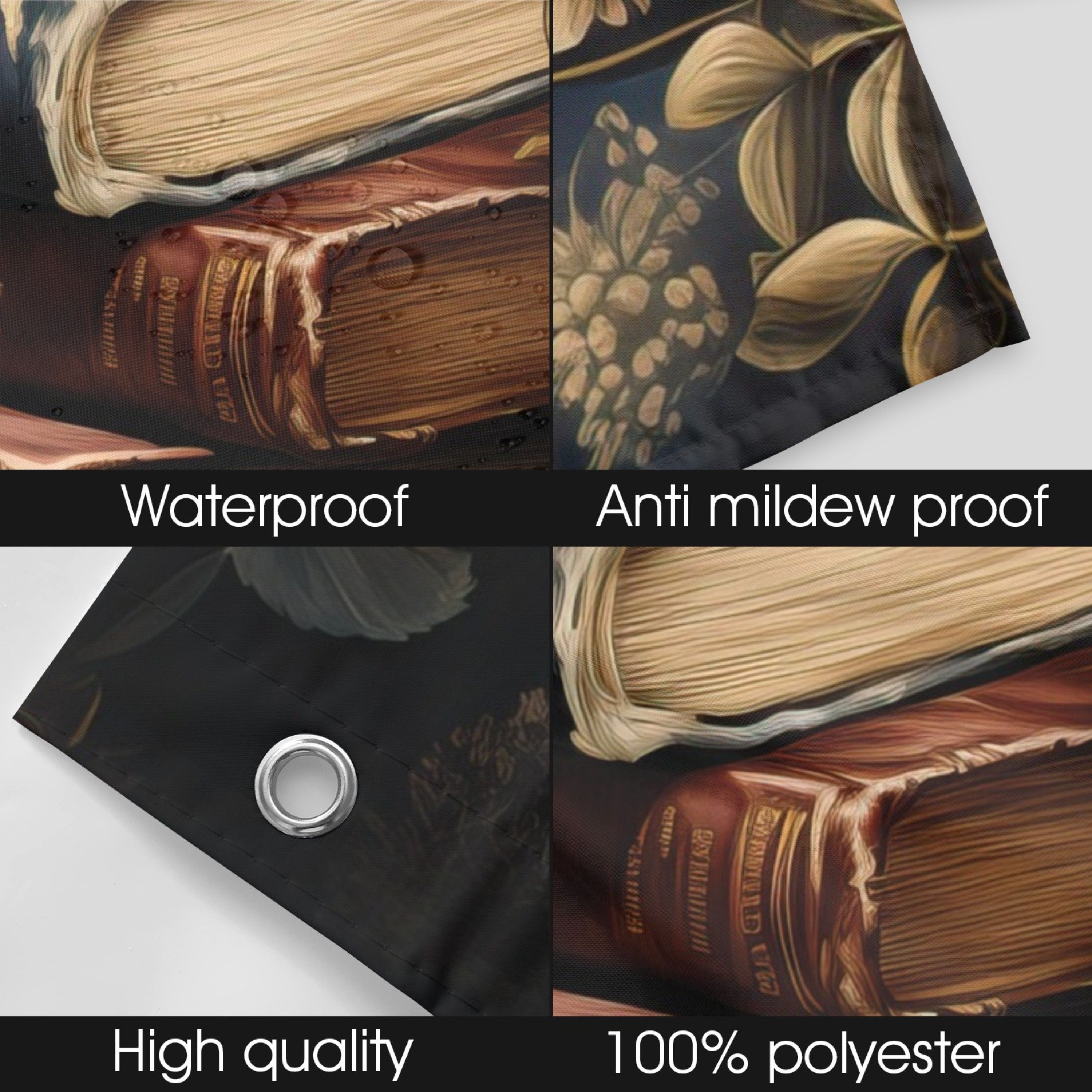 Vintage Books Shower Curtain