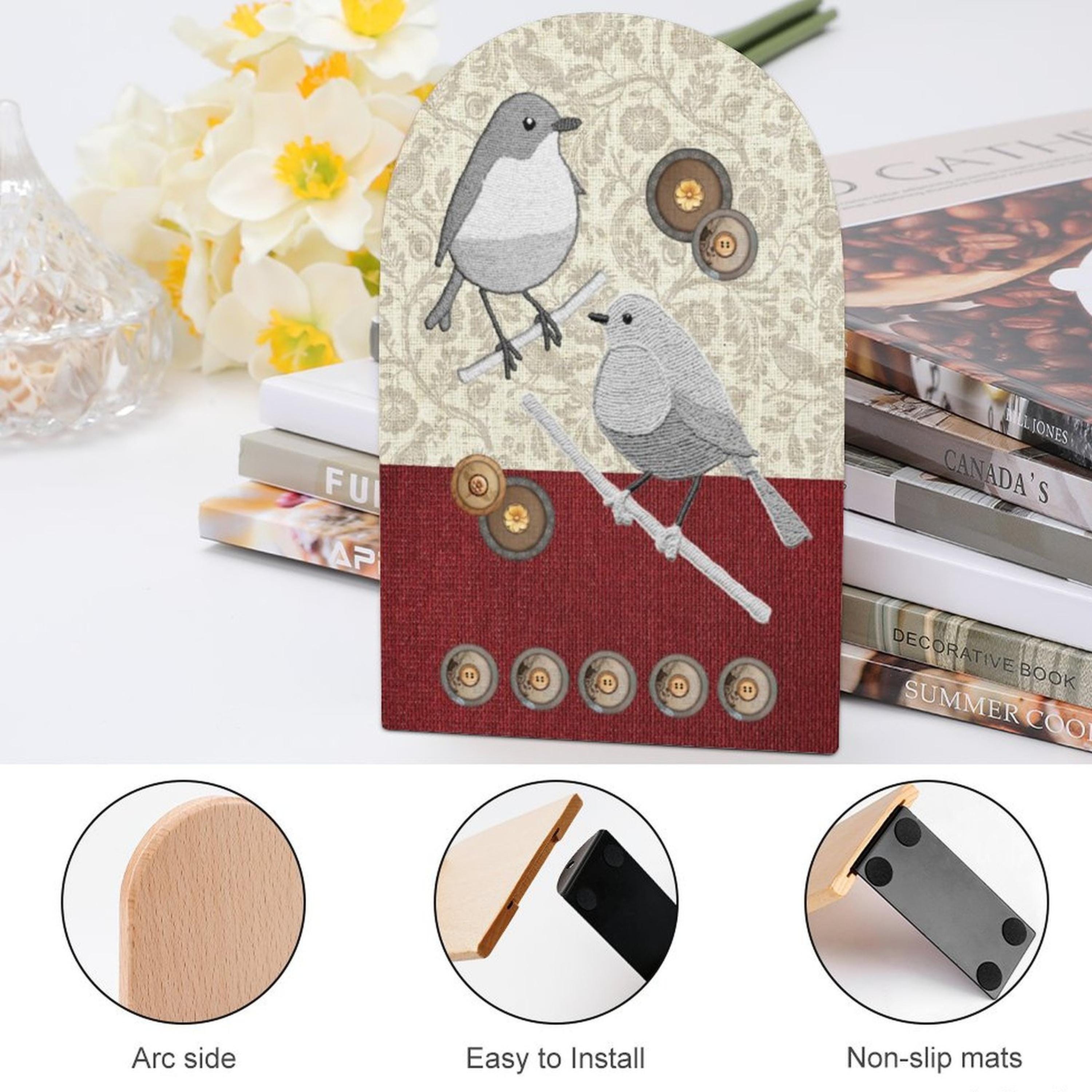 Bird & Buttons Bookends