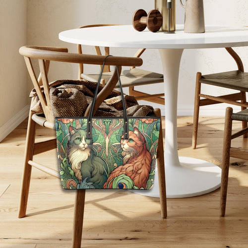 Fae & Magpie Cats Shoulder Bag, stylish handbag featuring a playful cat design with a shoulder strap and spacious interior.