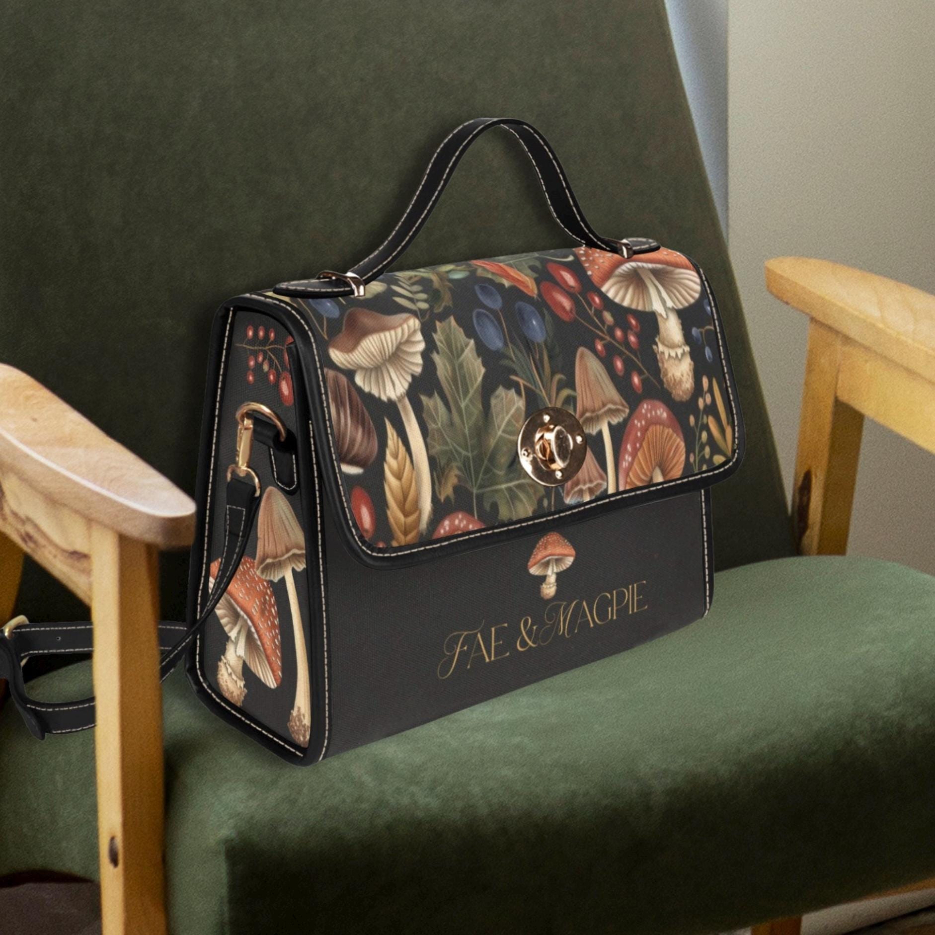Forest Mushroom Satchel Bag