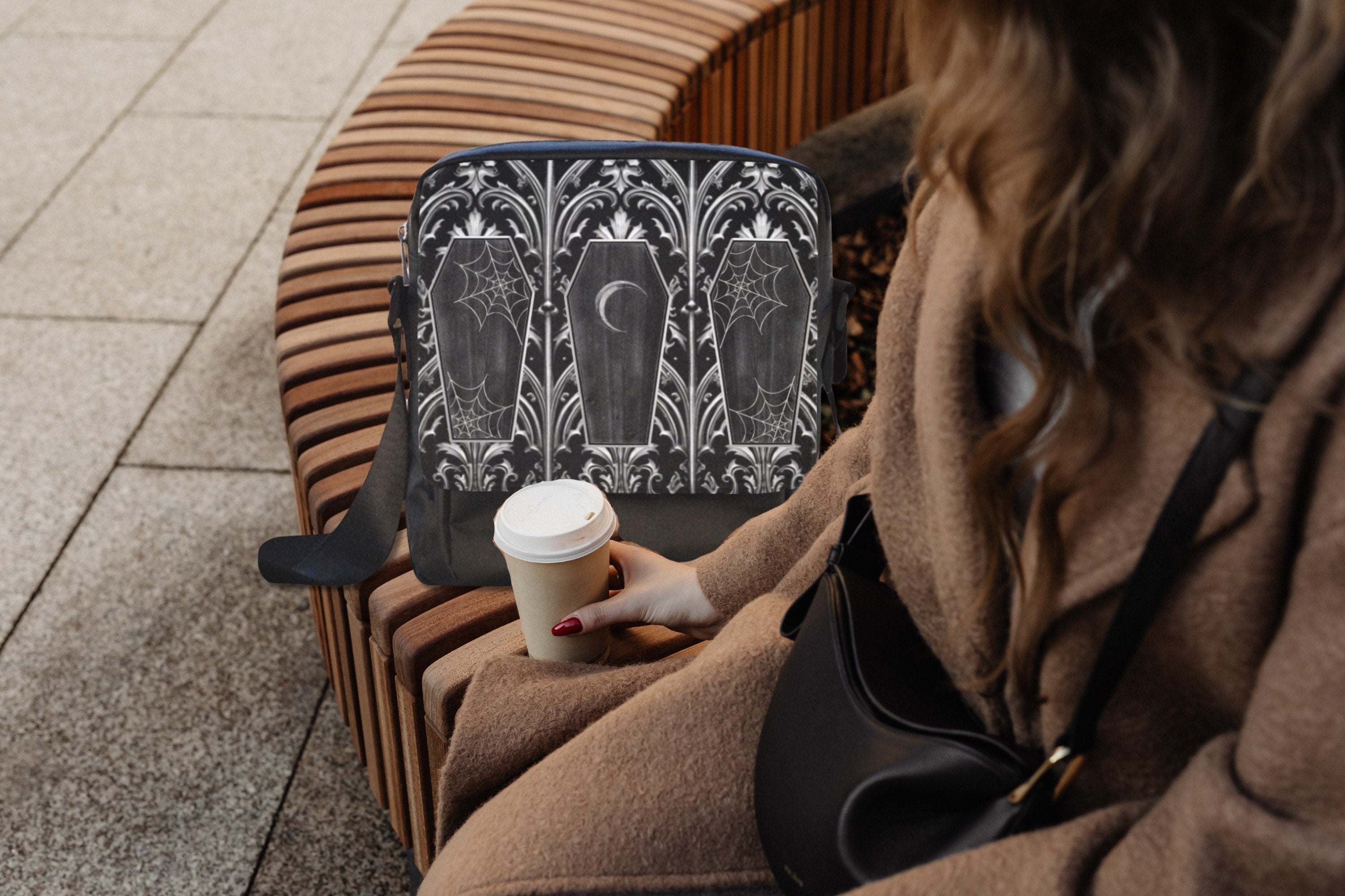 Gothic Coffins Flap Bag