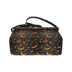 Handbag with celestial pattern on a white background