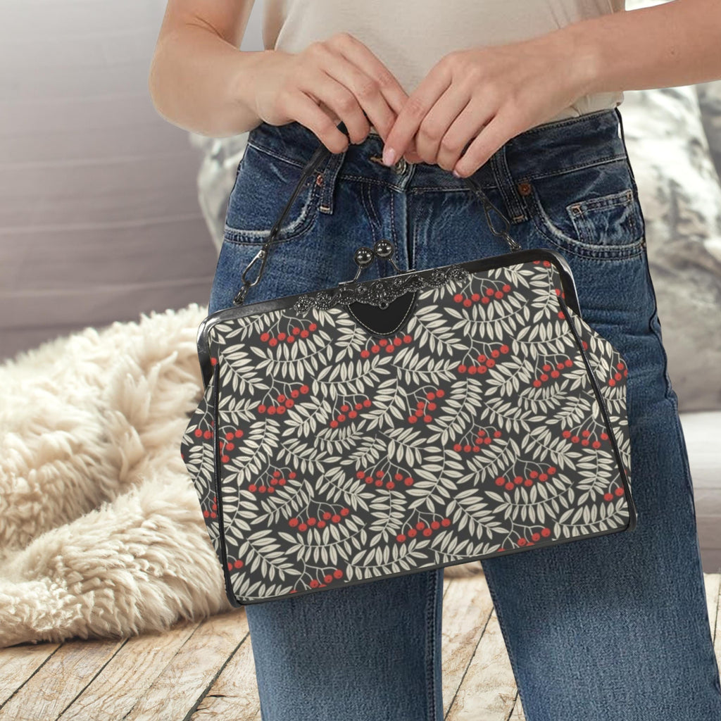 Winter Berries Kisslock Bag