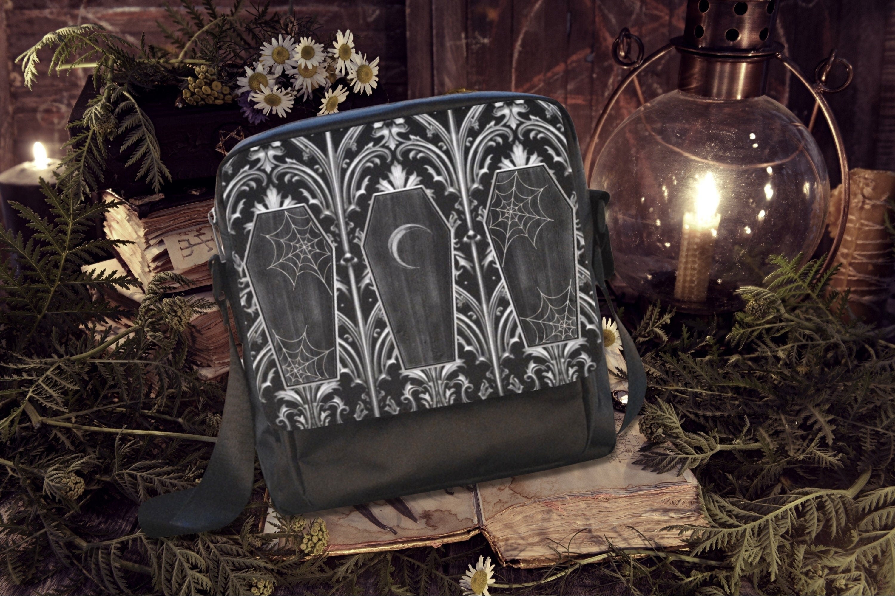 Gothic Coffins Flap Bag