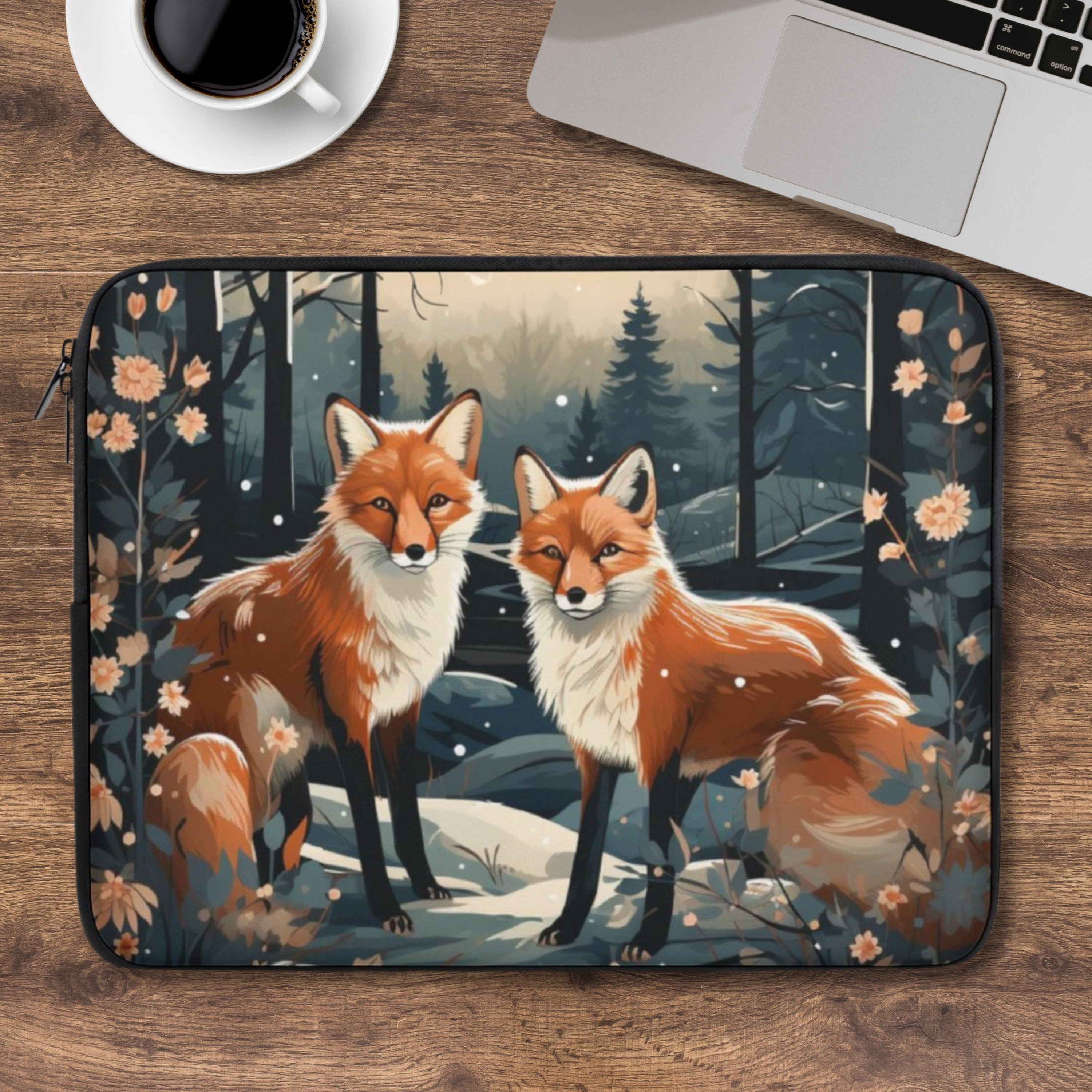 Under Fox Moon Laptop Sleeve