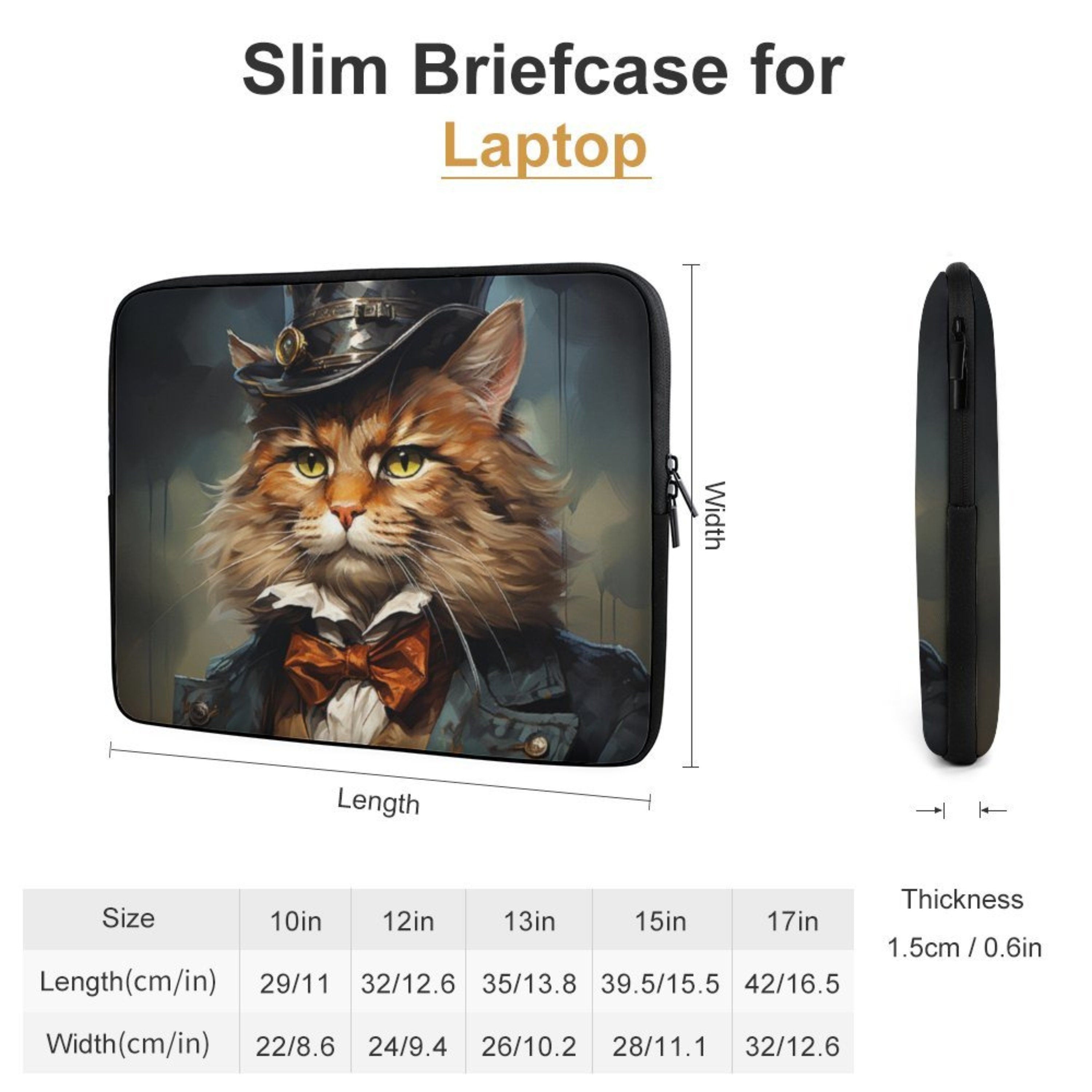 Gentleman Cat Laptop Sleeve