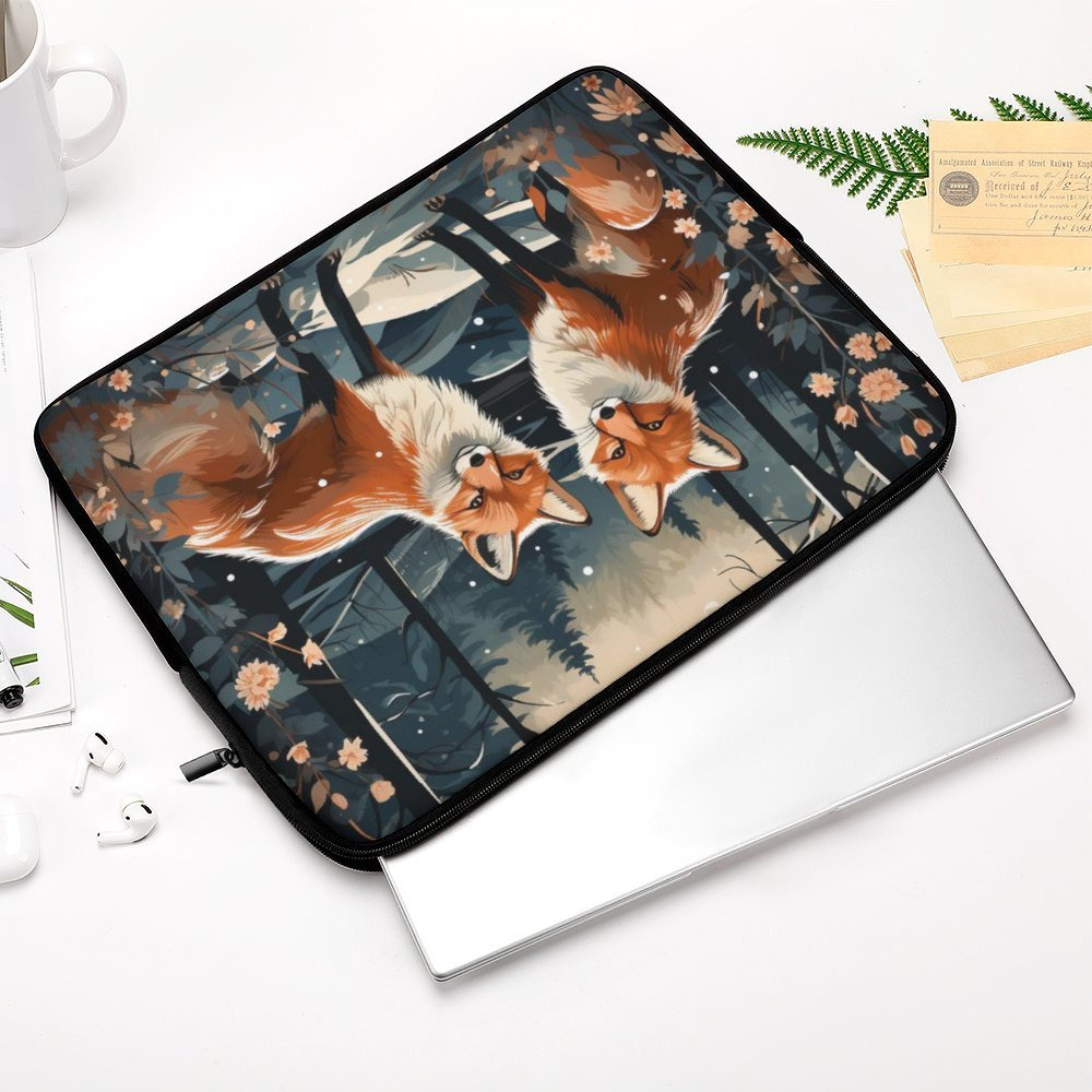 Under Fox Moon Laptop Sleeve