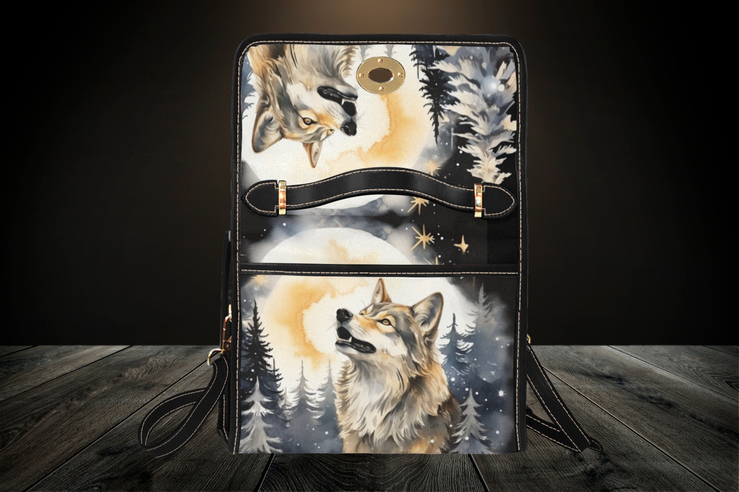 Wolf Satchel Bag