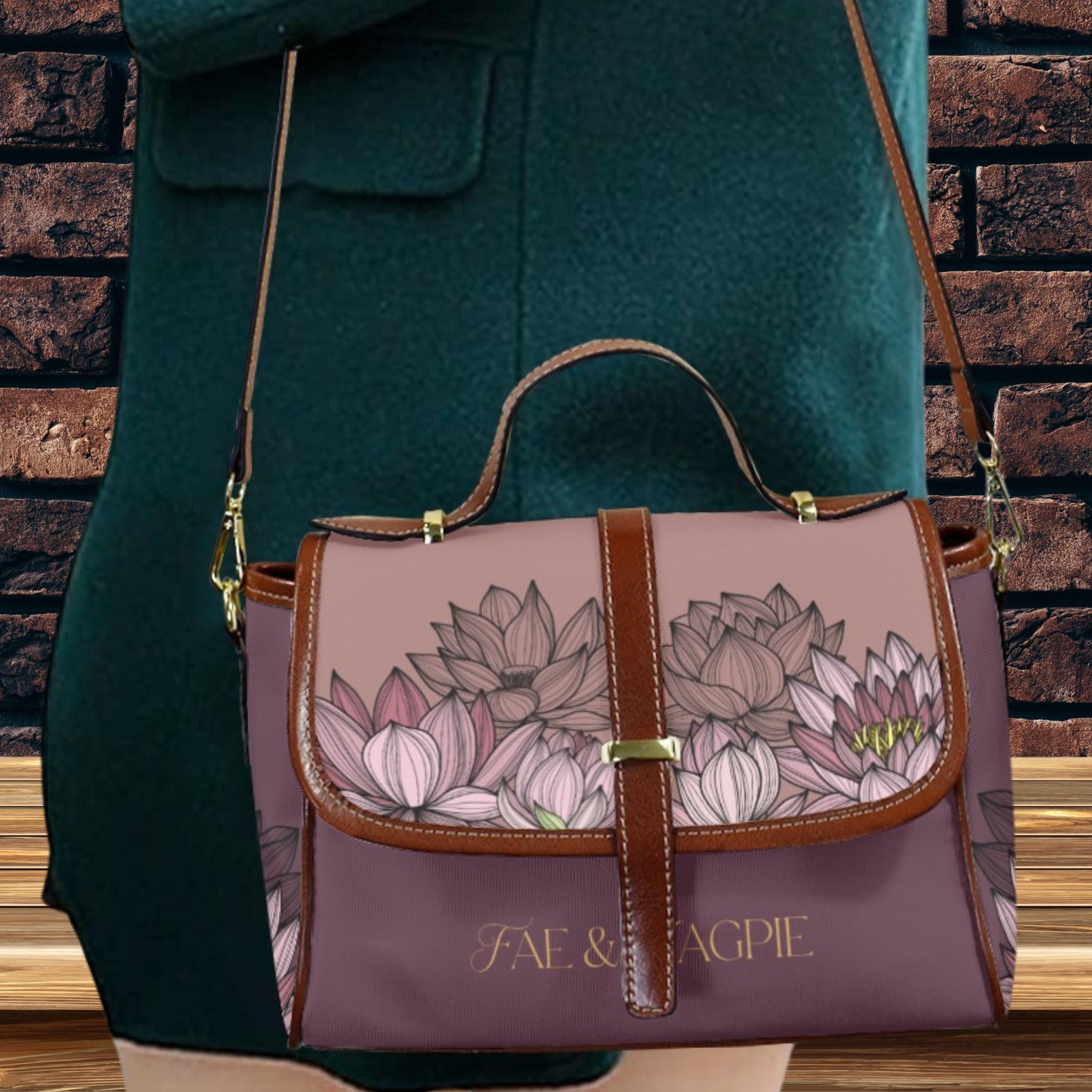 Lotus Flower Satchel Bag
