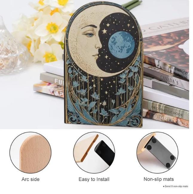 Blue Moon Bookends