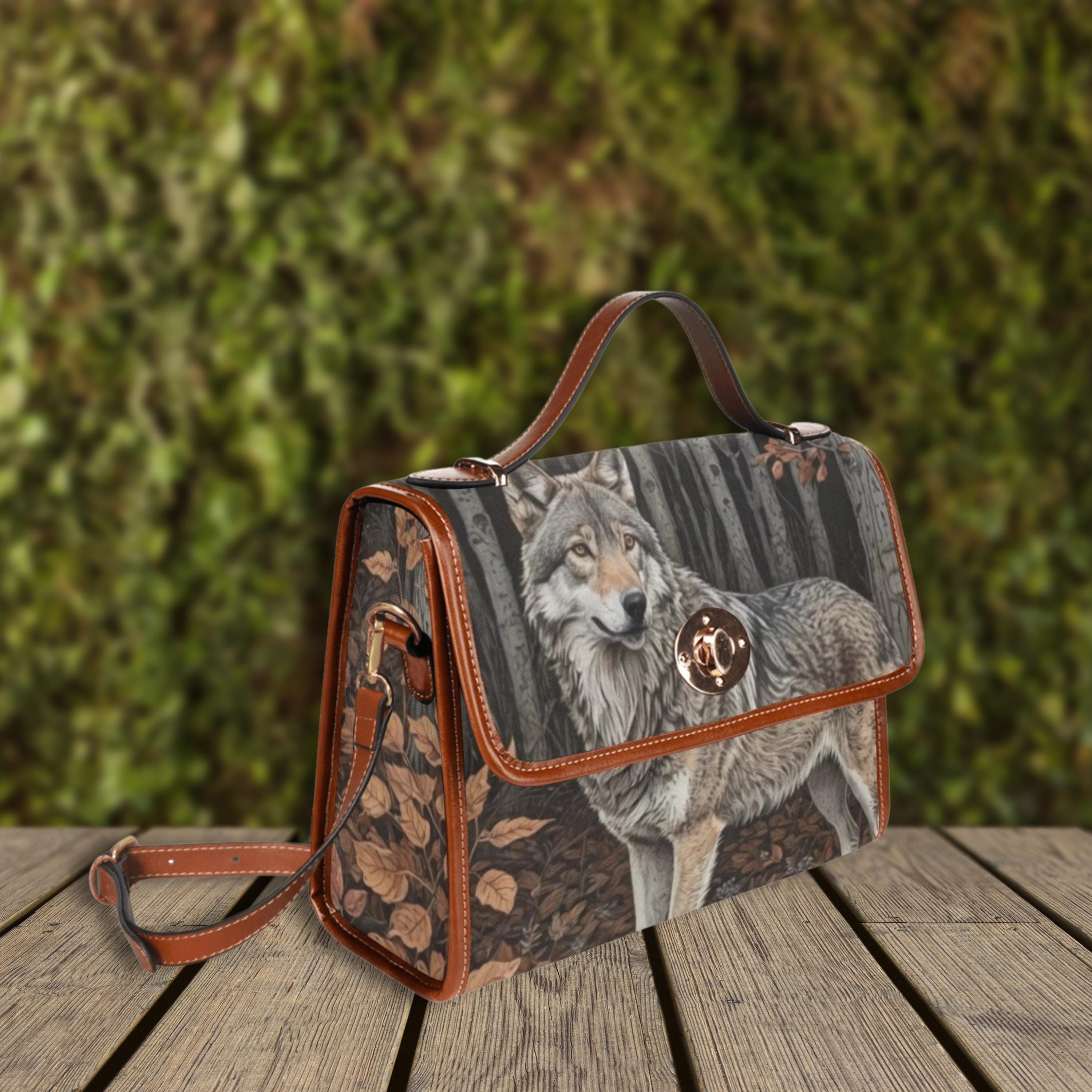 Grey Wolf Satchel Bag