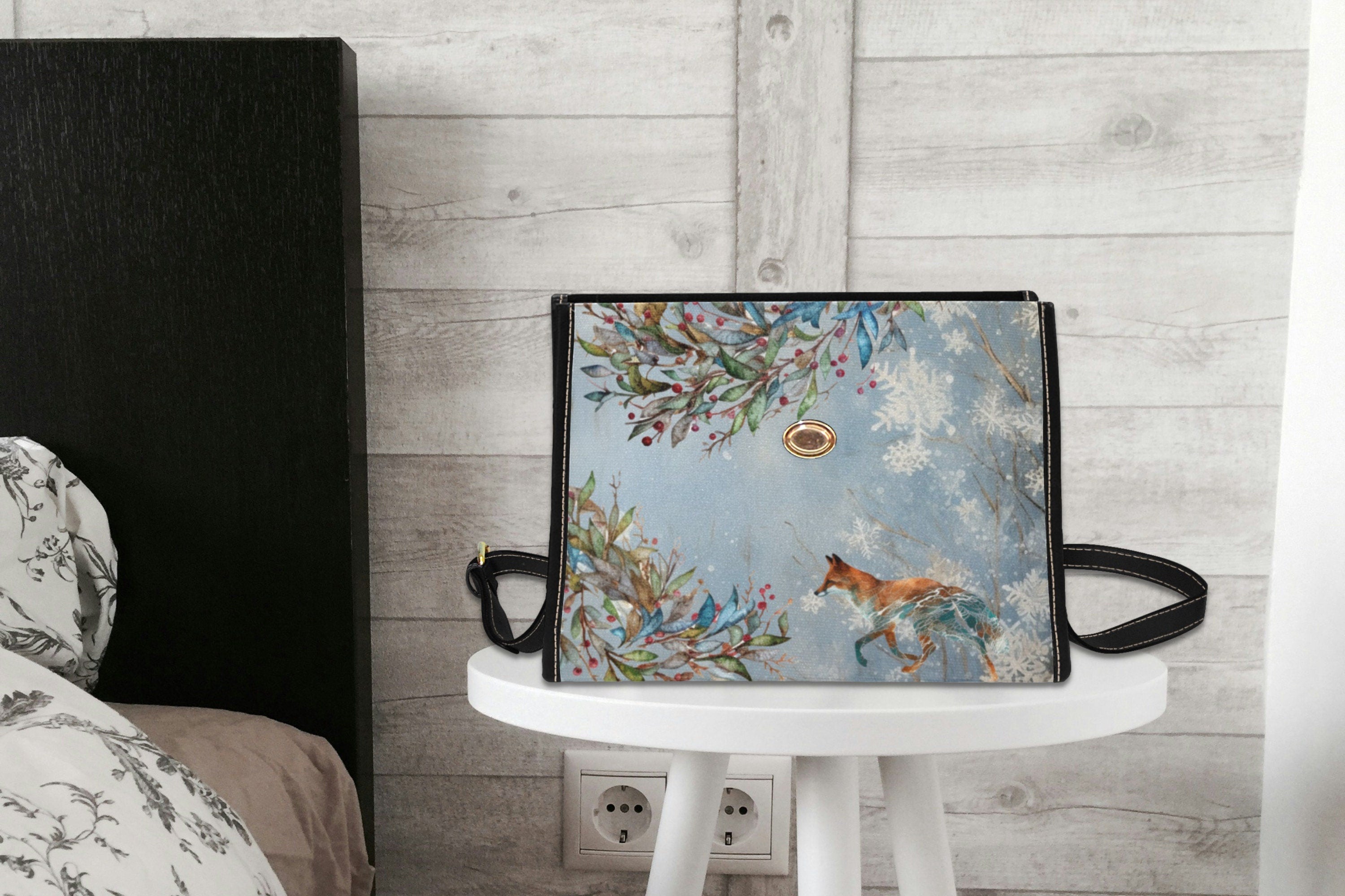 Winter Wood Satchel Bag