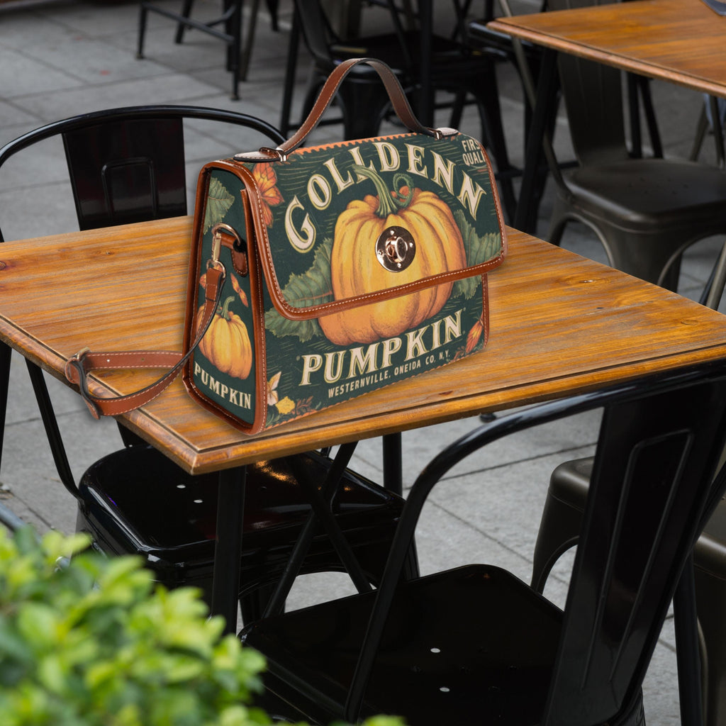 Vintage Pumpkin Satchel Bag