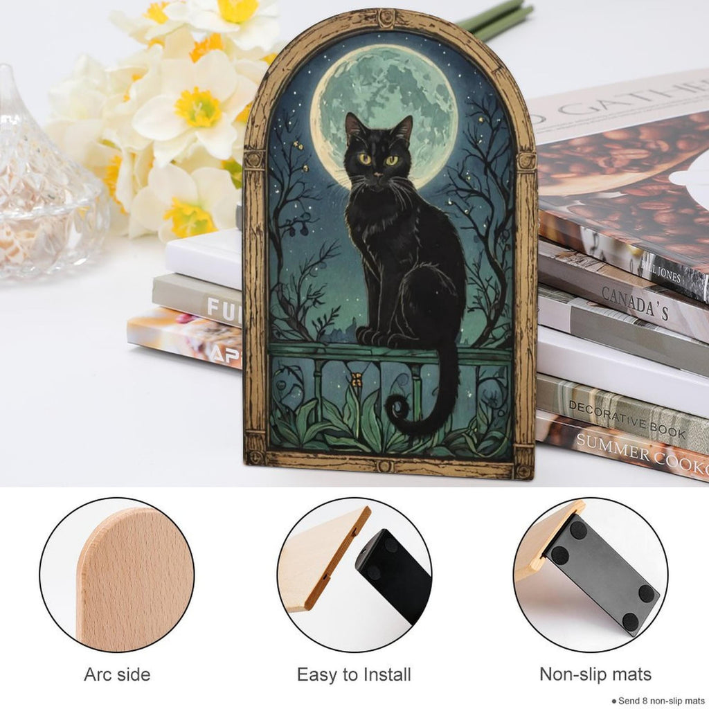 Moon Cat Bookends