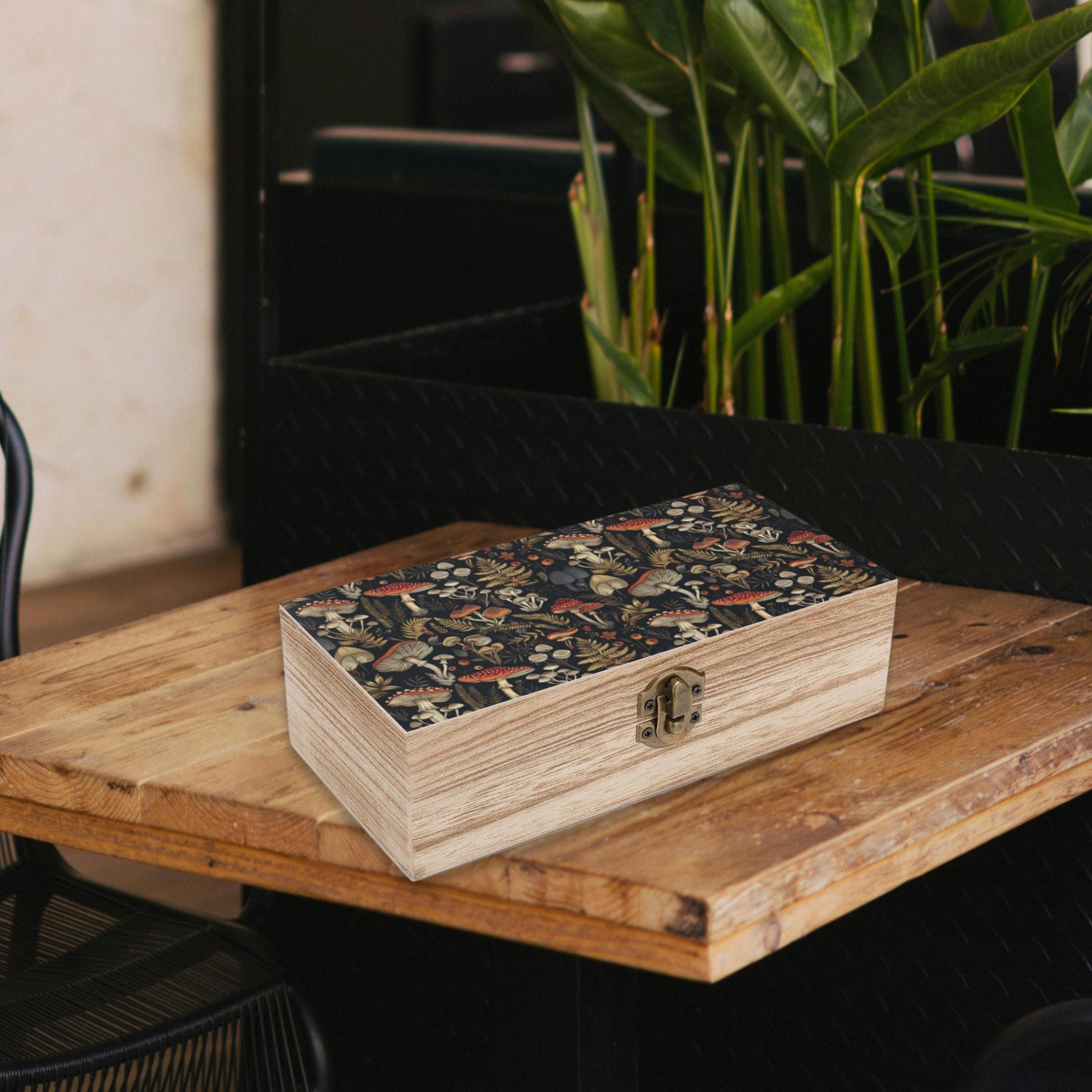 Mushrooms Wooden Box