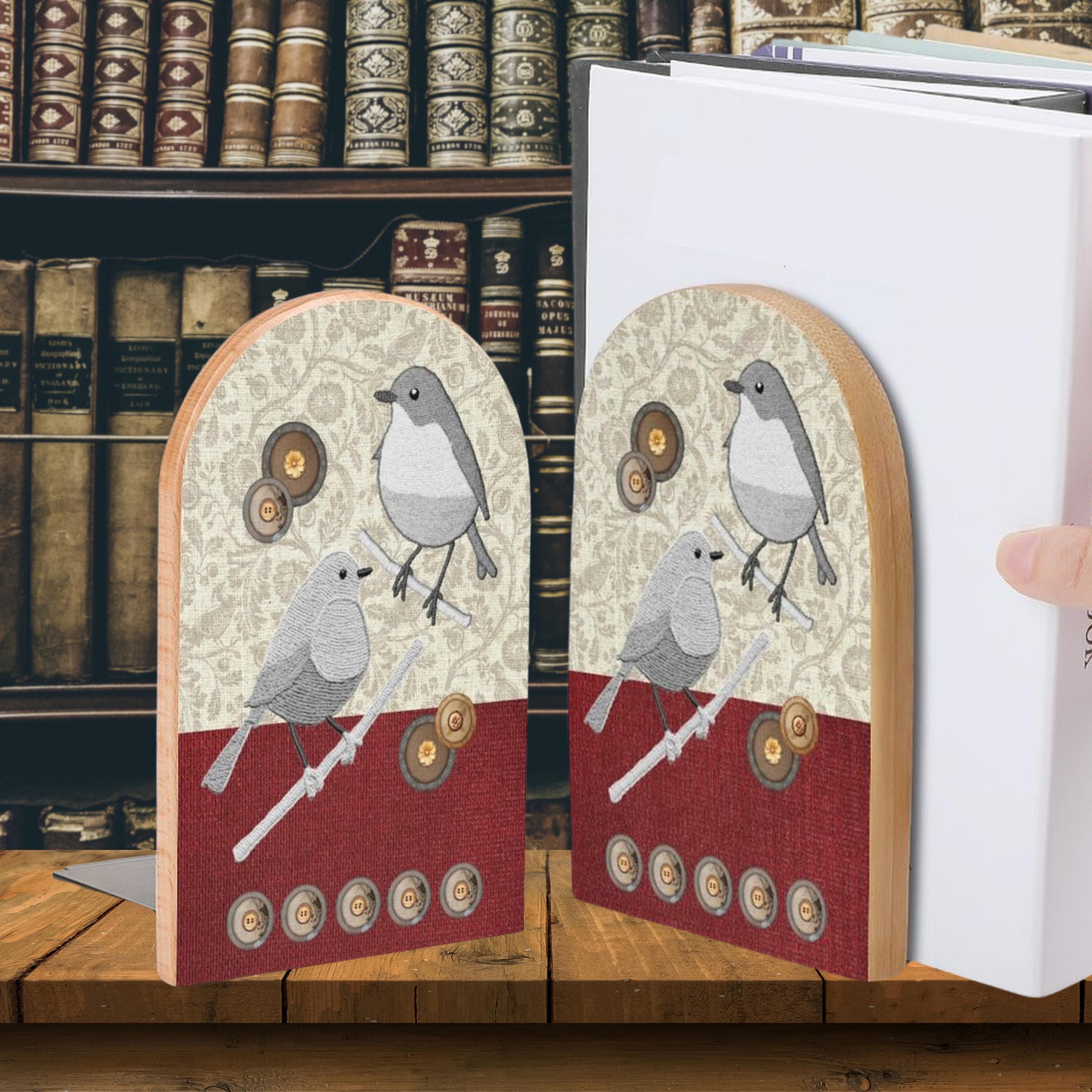 Bird & Buttons Bookends