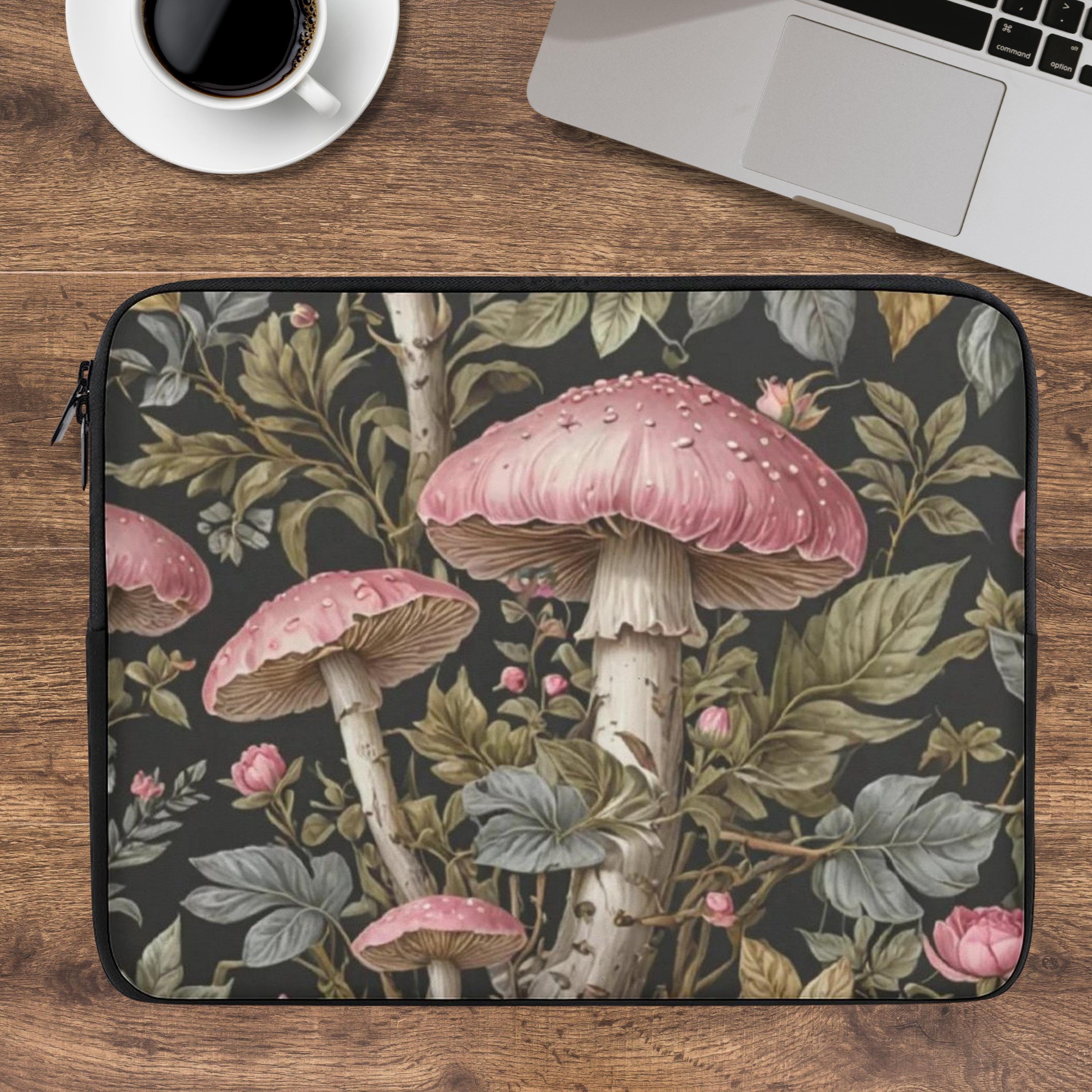 Pink Mushroom Laptop Sleeve