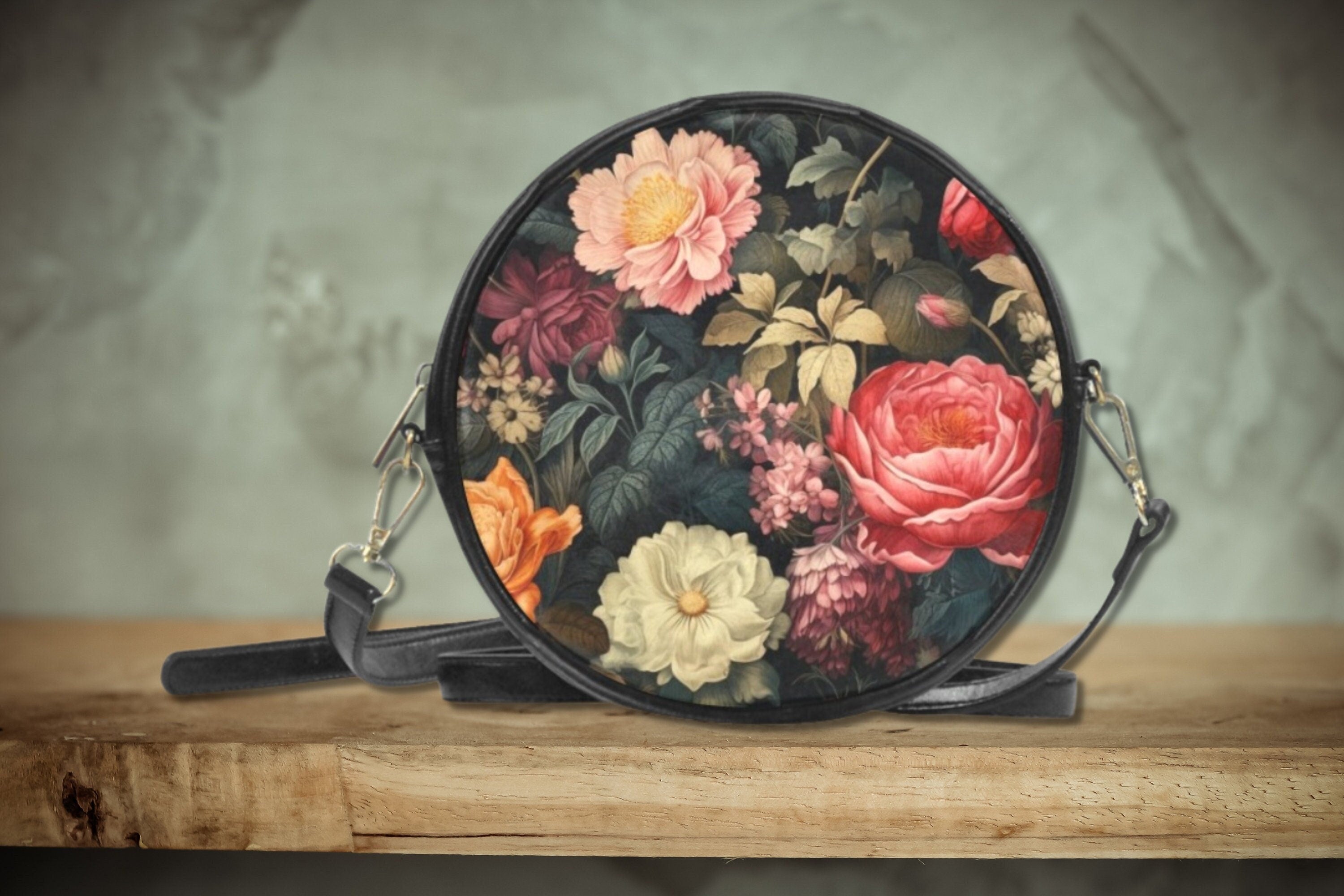 Botanical Flower Drum Bag