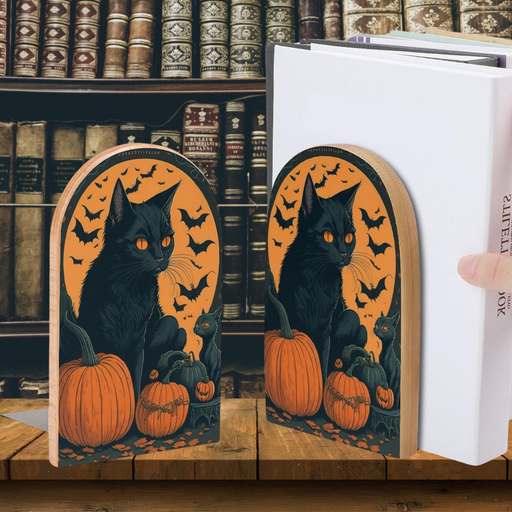 Halloween Cat Bookends