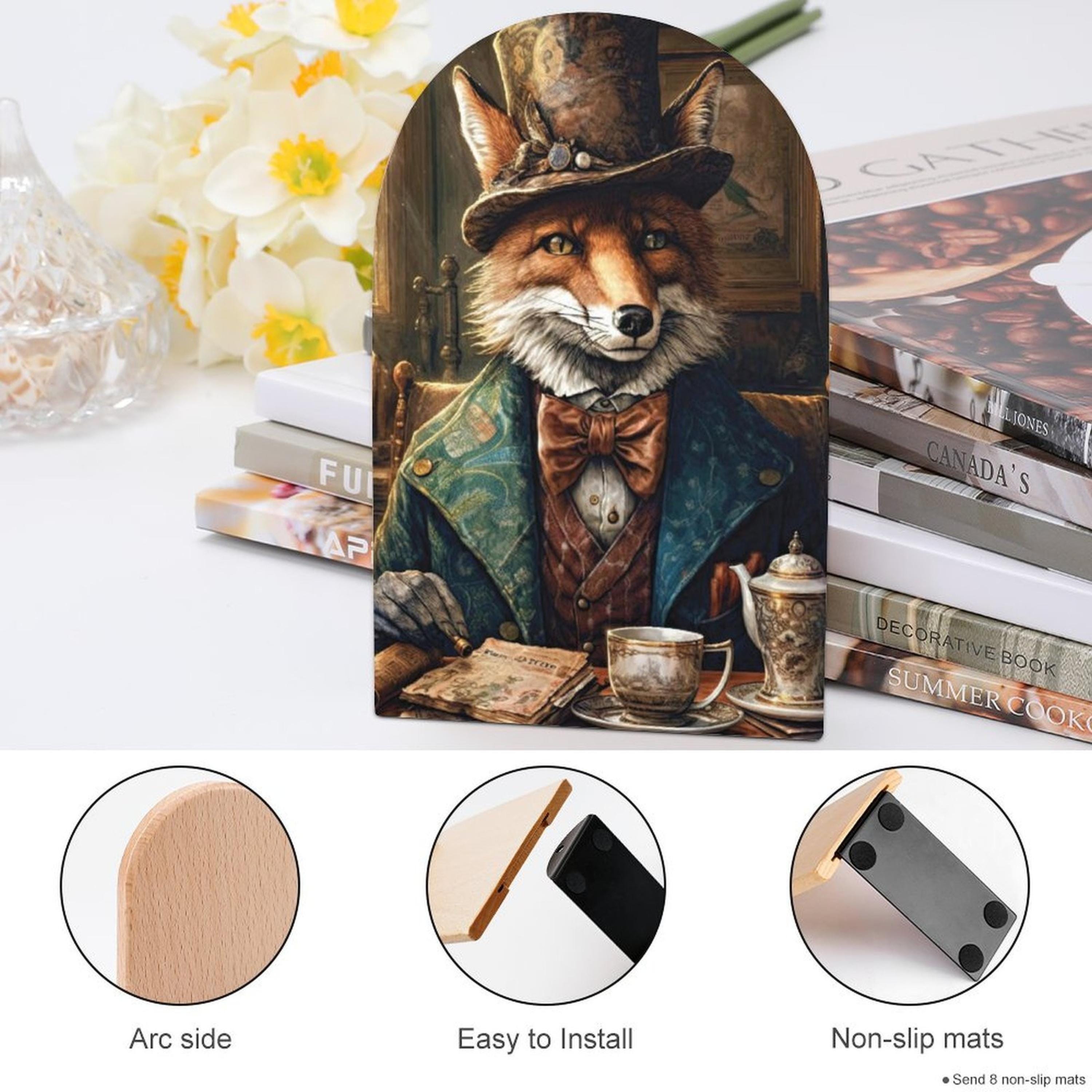 Gentleman Fox Bookends