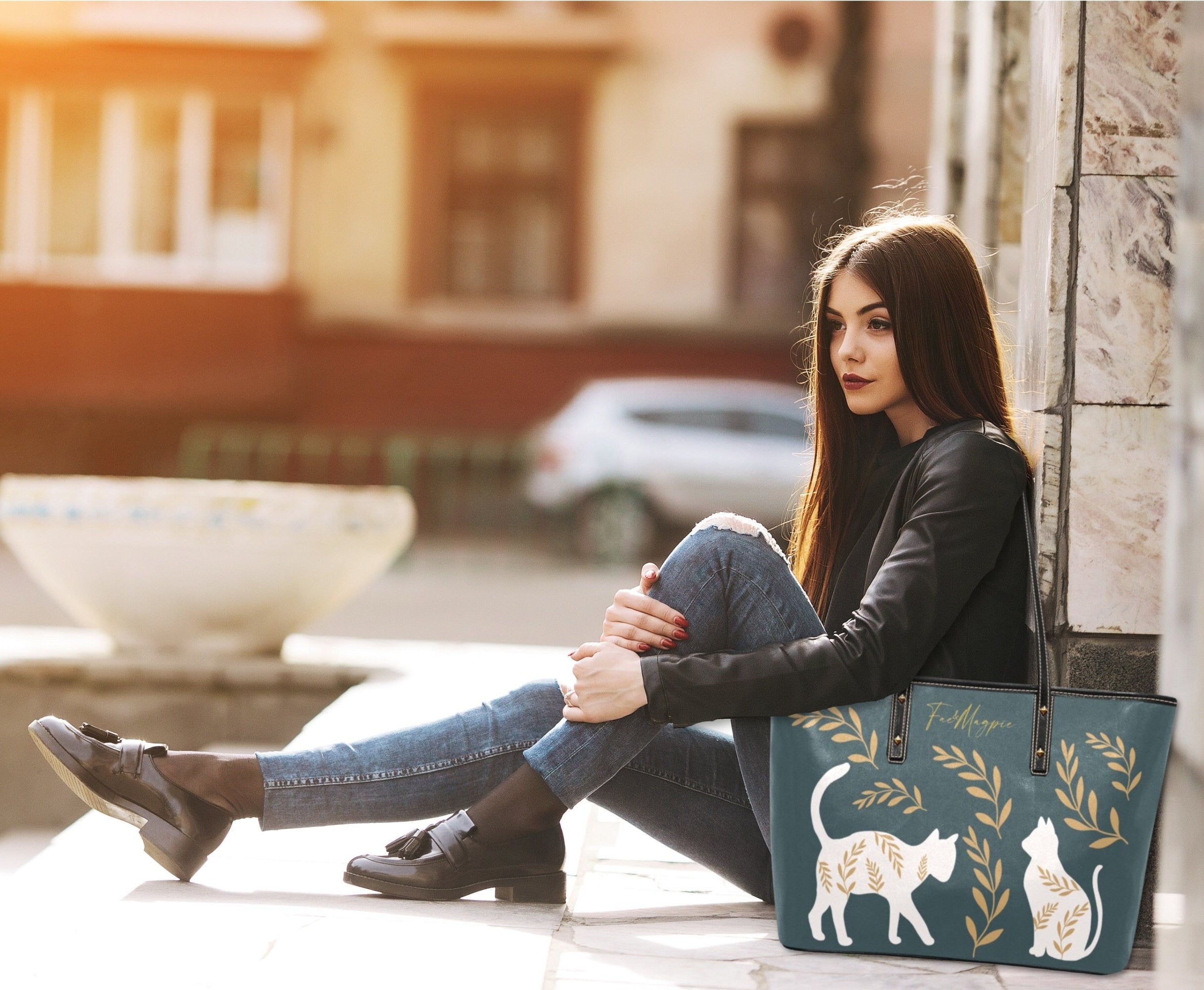 White Cats Shoulder Bag