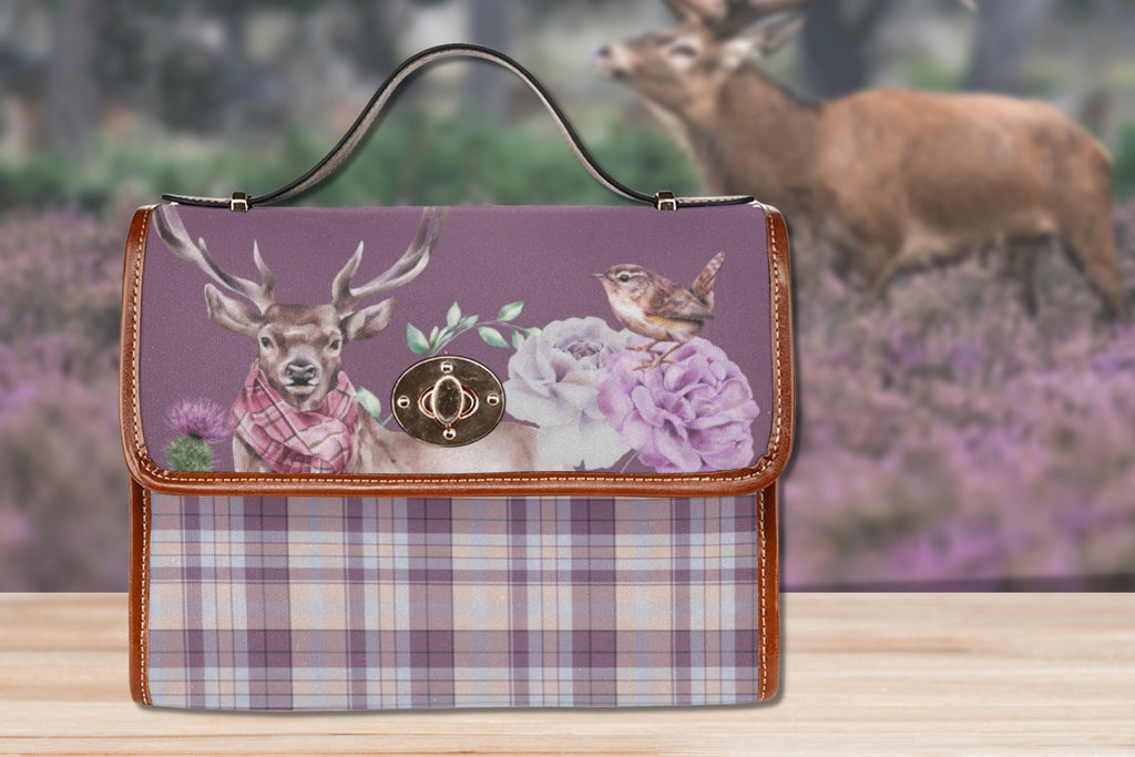 Stag Plaid Satchel Bag