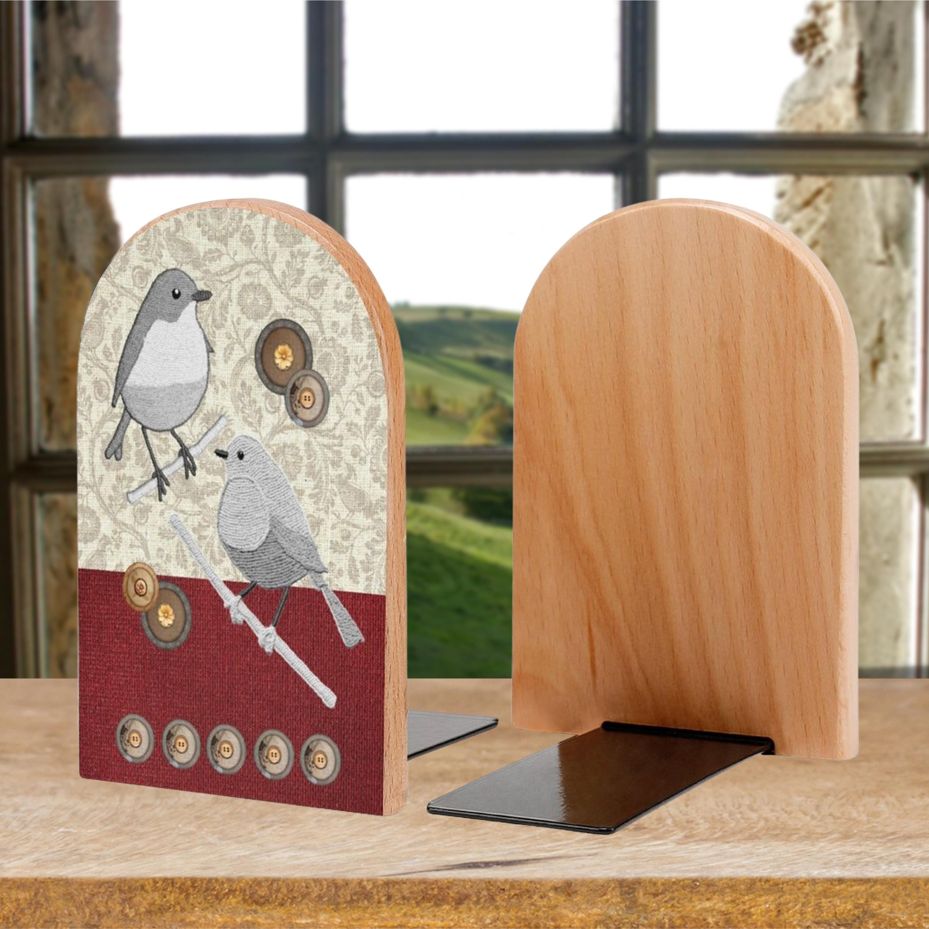 Bird & Buttons Bookends