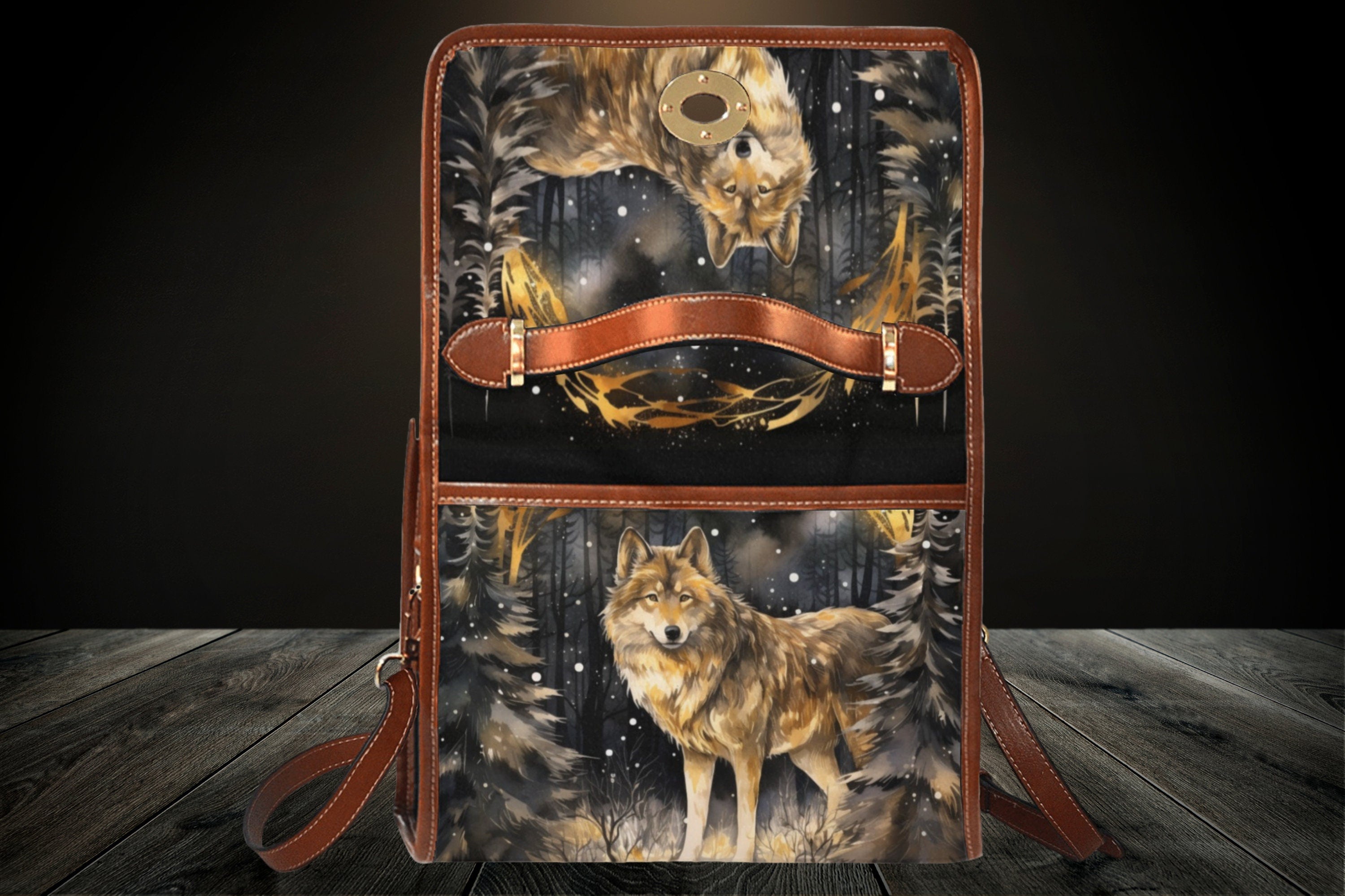 Wolf Satchel Bag