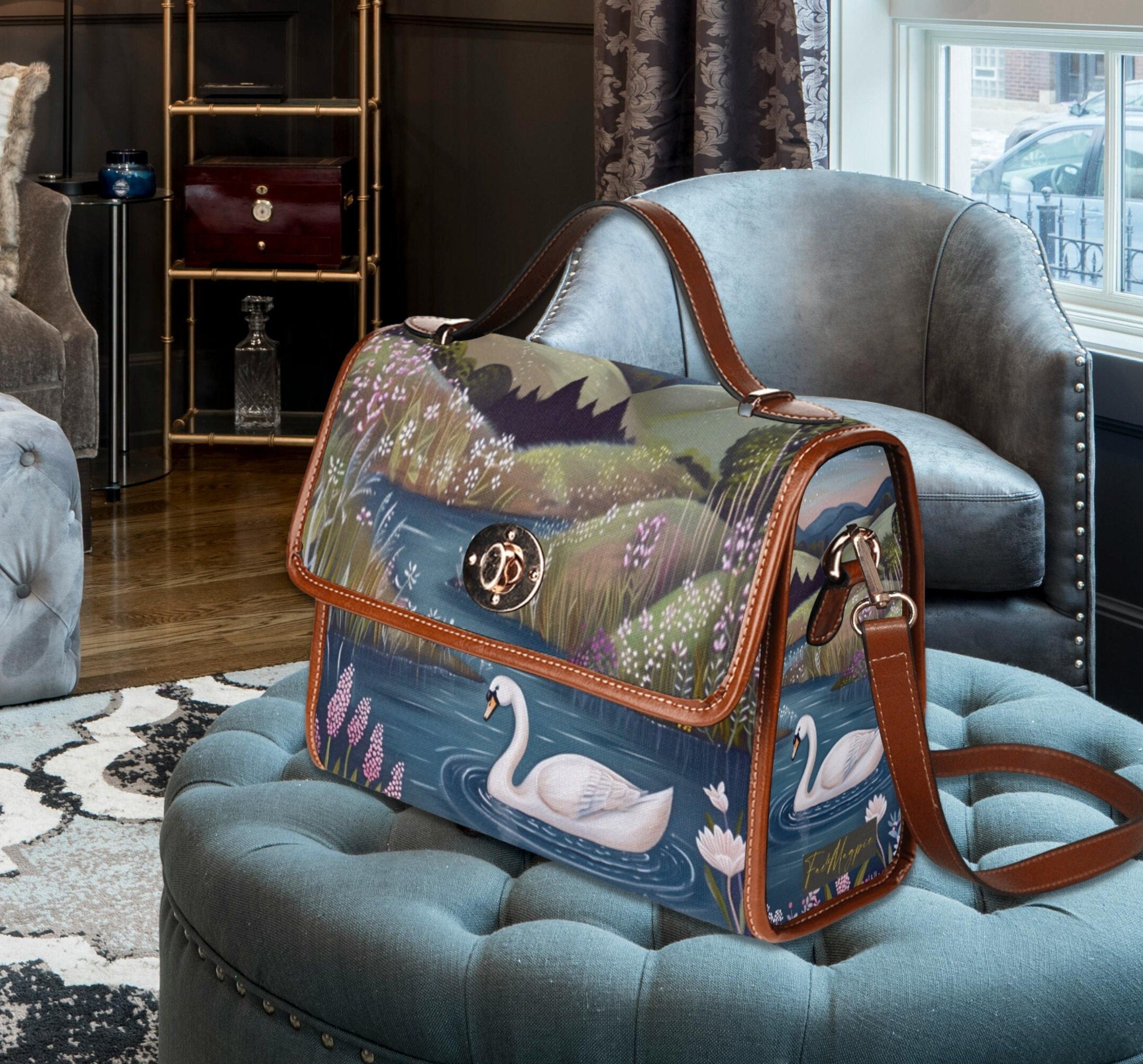 Swan Satchel Bag