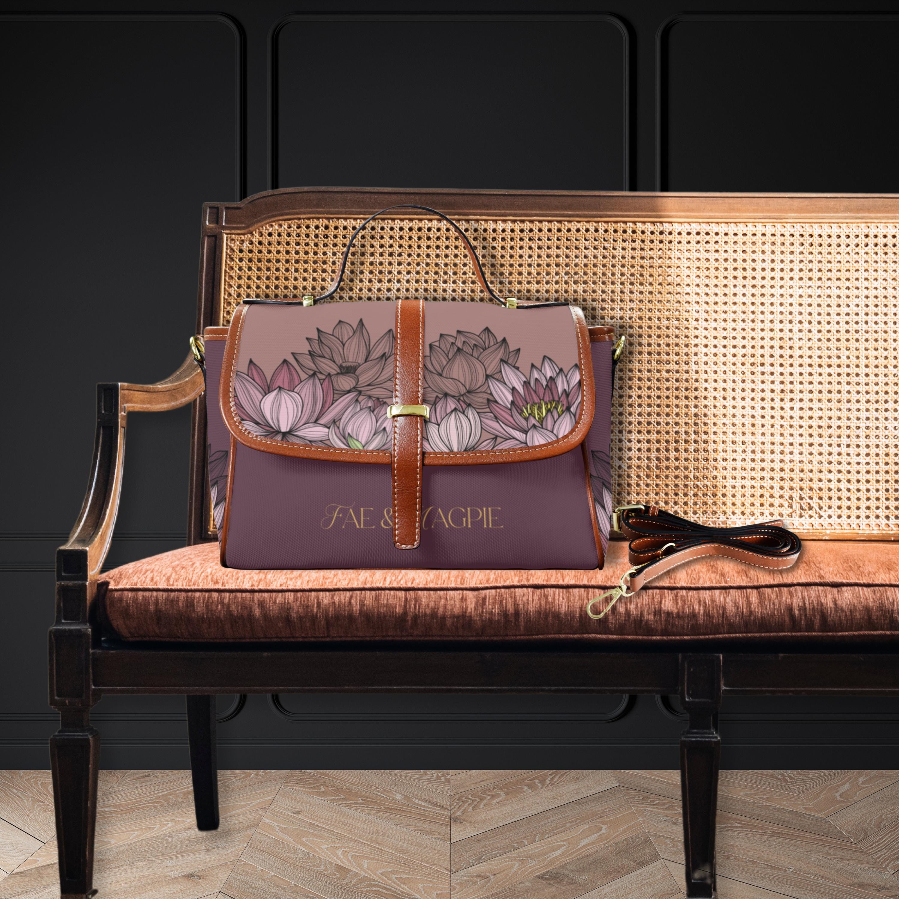 Lotus Flower Satchel Bag