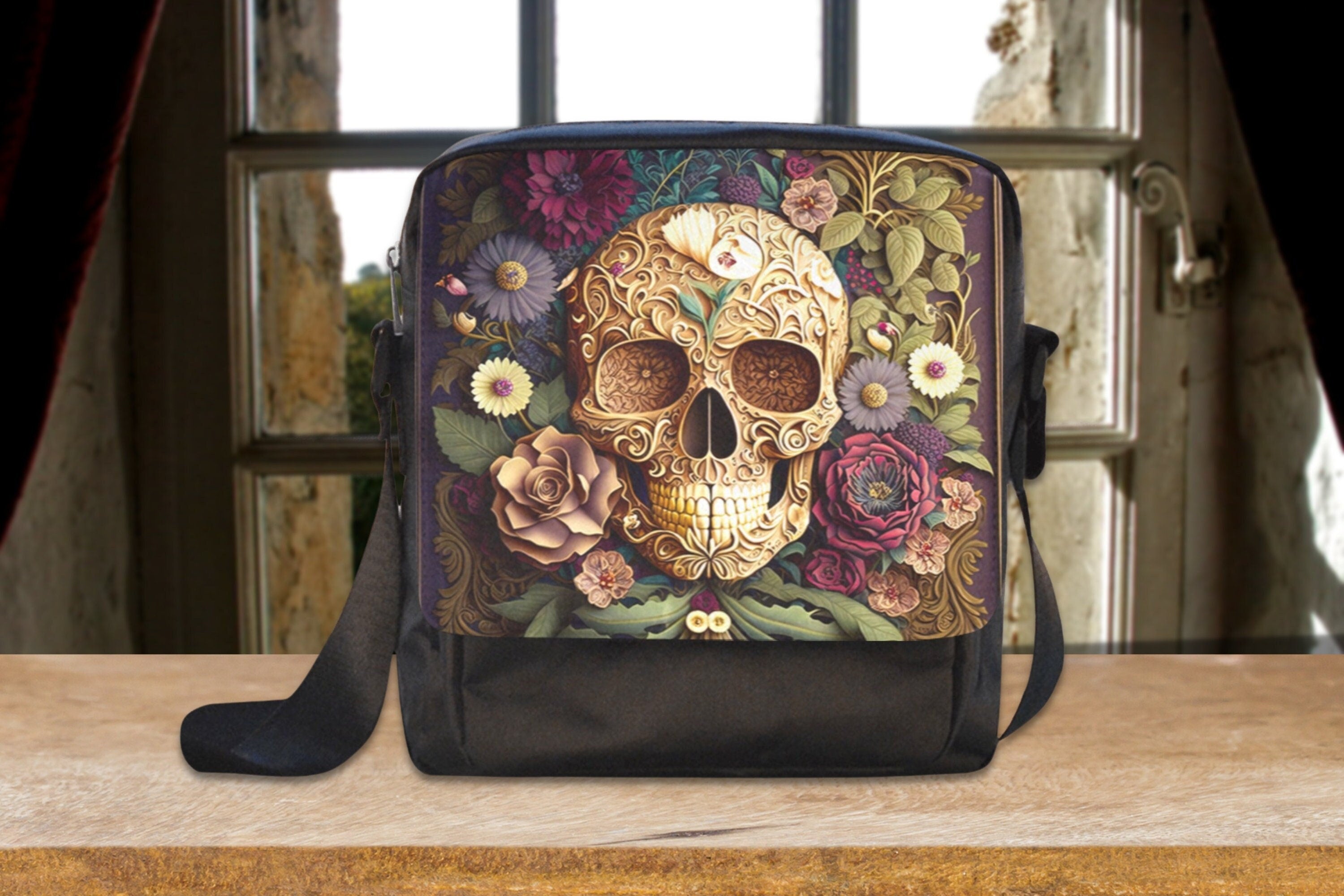 Baroque Skull Flap Bag