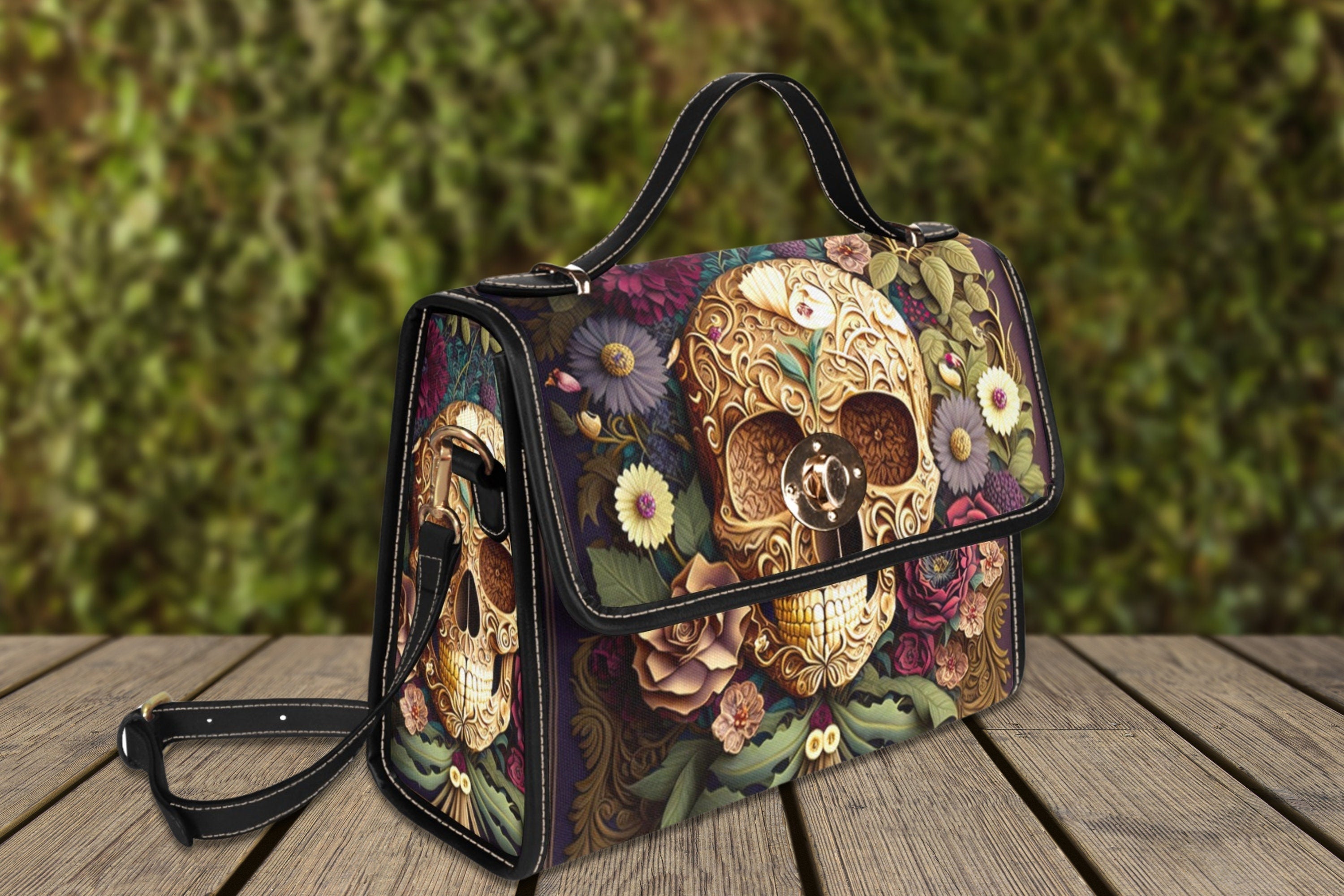 Baroque Skull Satchel Bag