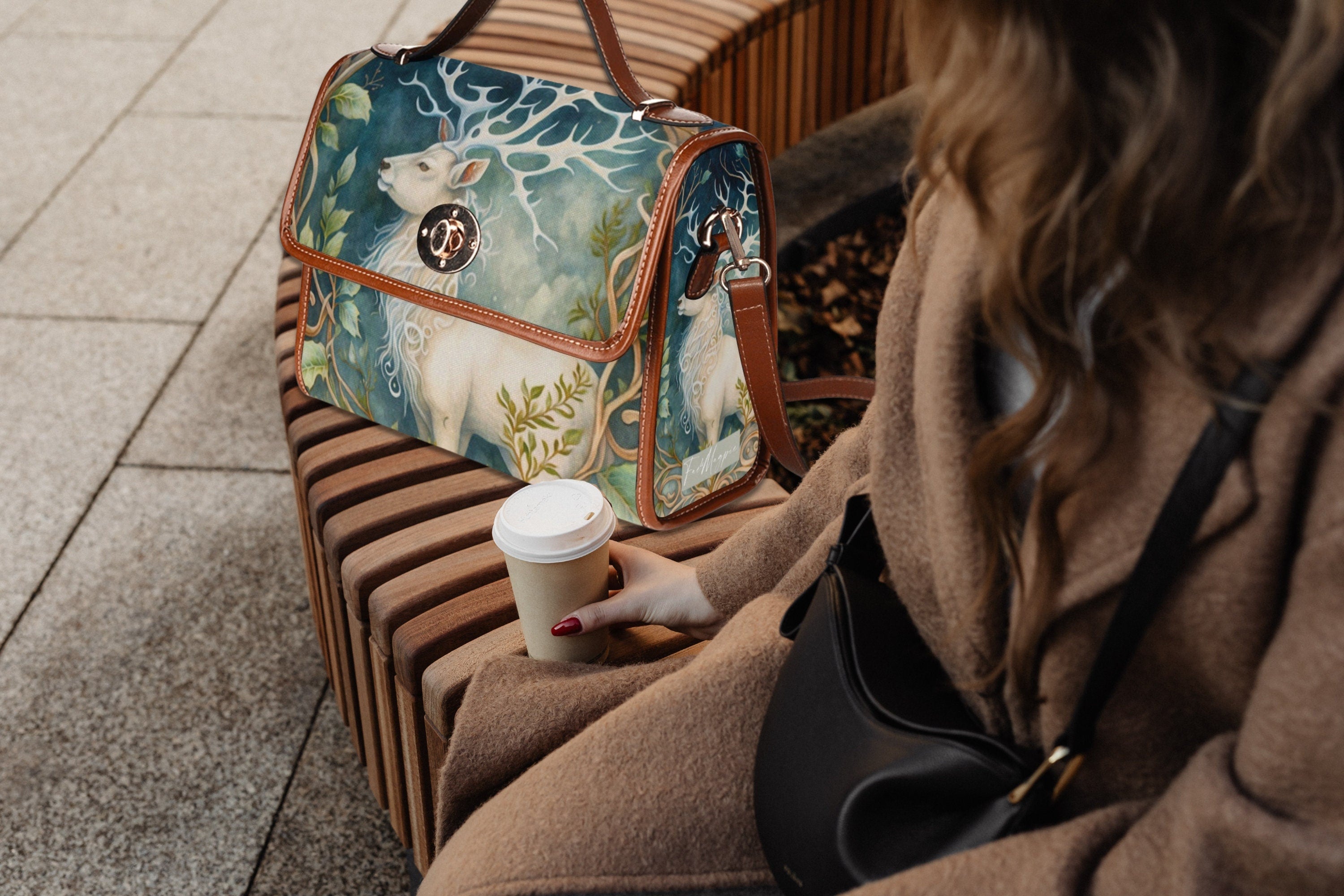 Mystical Stag Satchel Bag