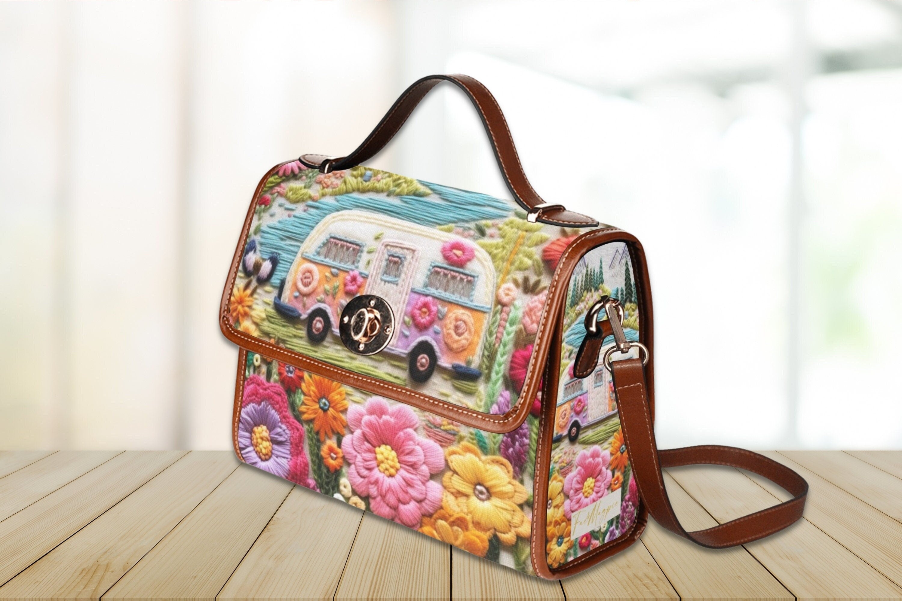 Retro Camper Satchel Bag