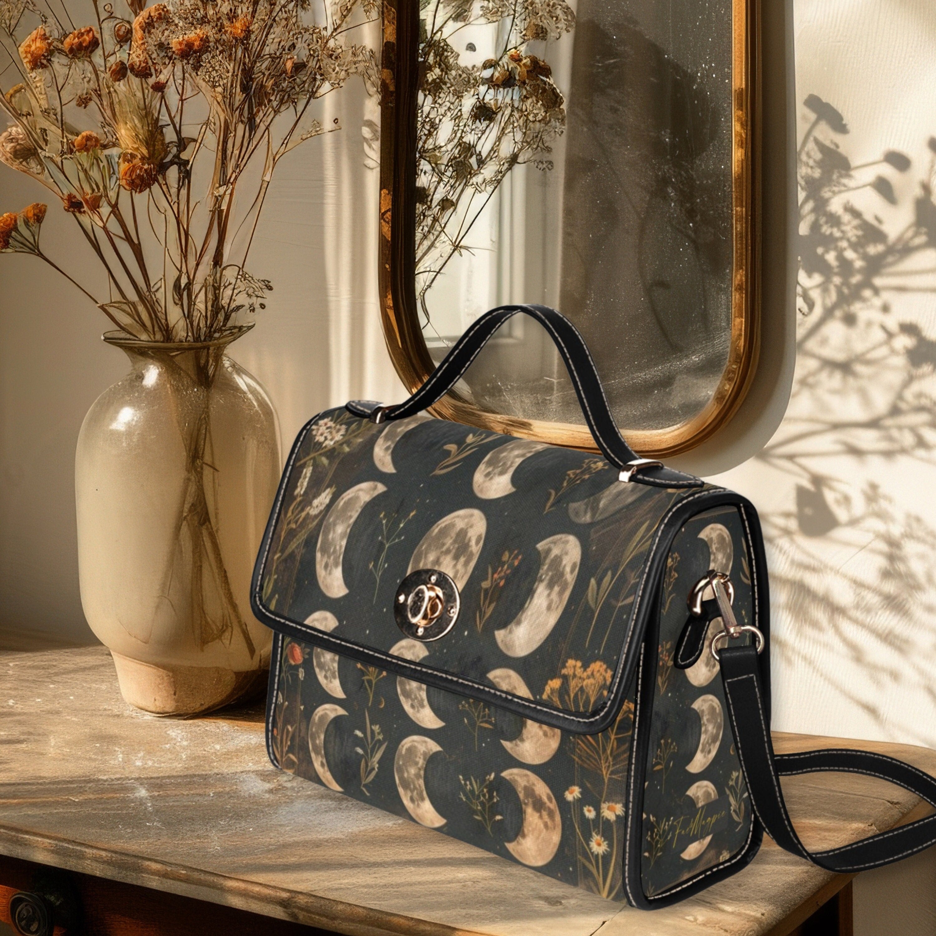 Moon Phase Satchel Bag