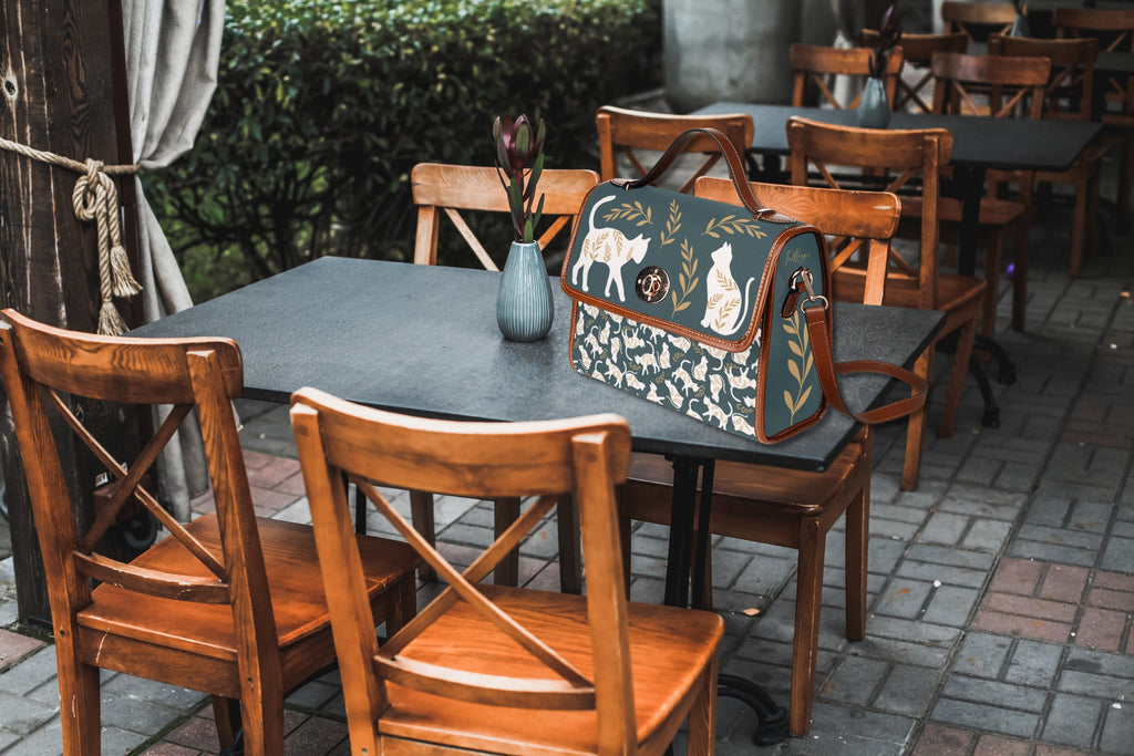 White Cats Satchel Bag