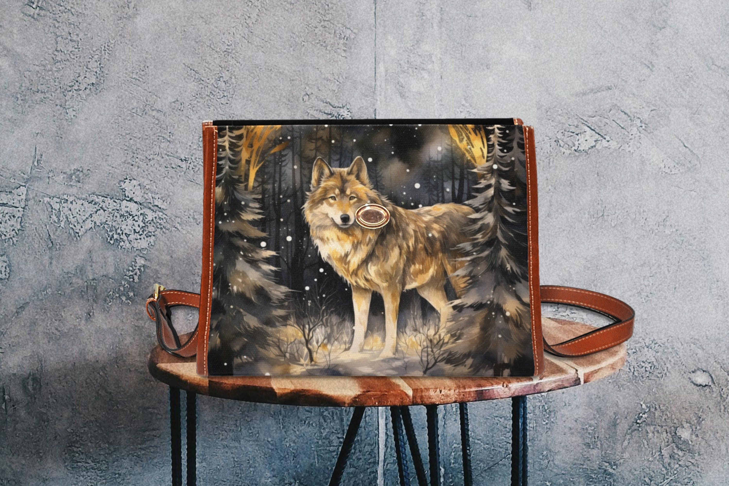 Wolf Satchel Bag