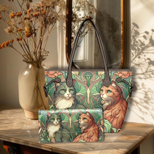 Fae & Magpie cats shoulder handbag with a stylish design, featuring a compact, chic leather shoulder bag for women.