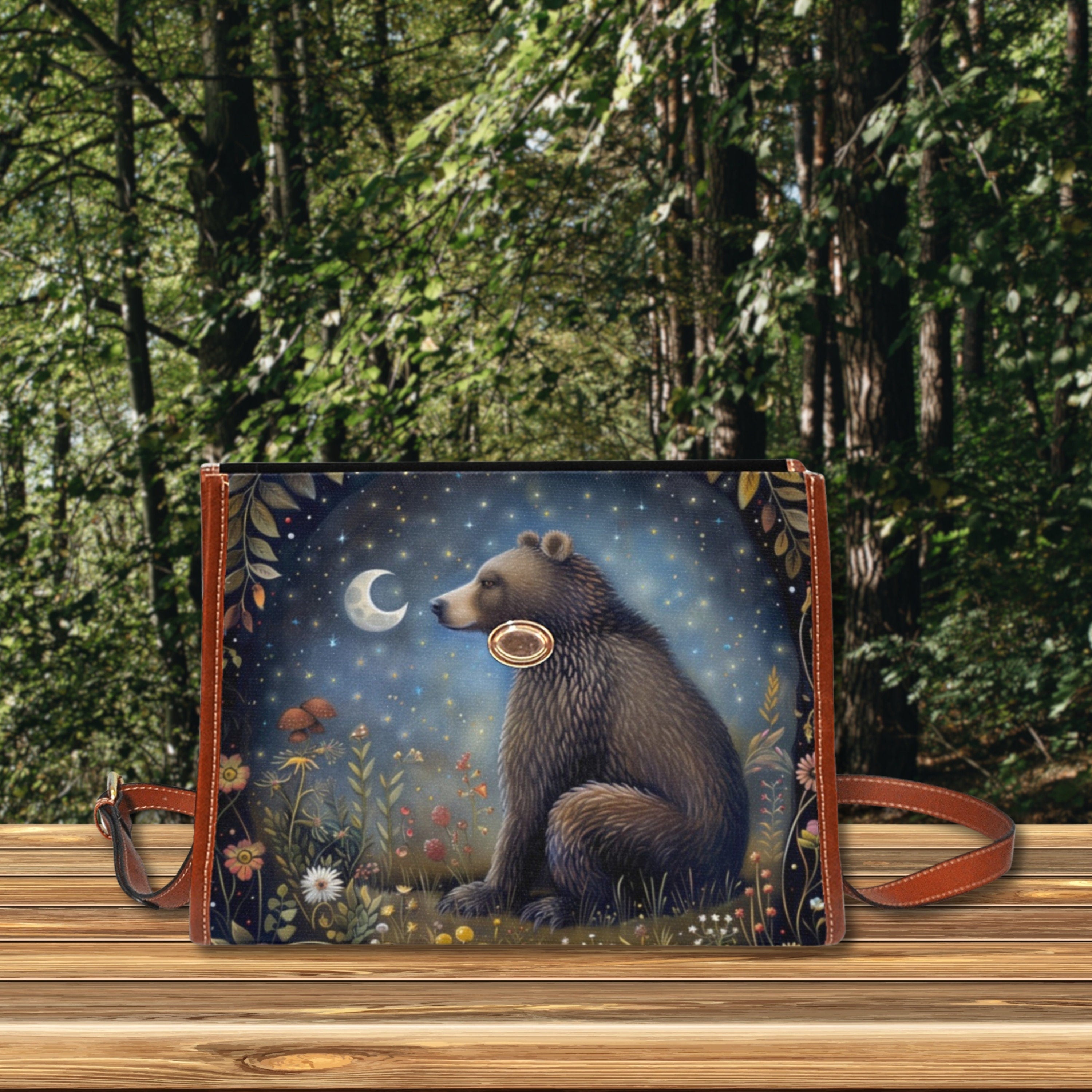 Moon Gaze Bear Satchel Bag
